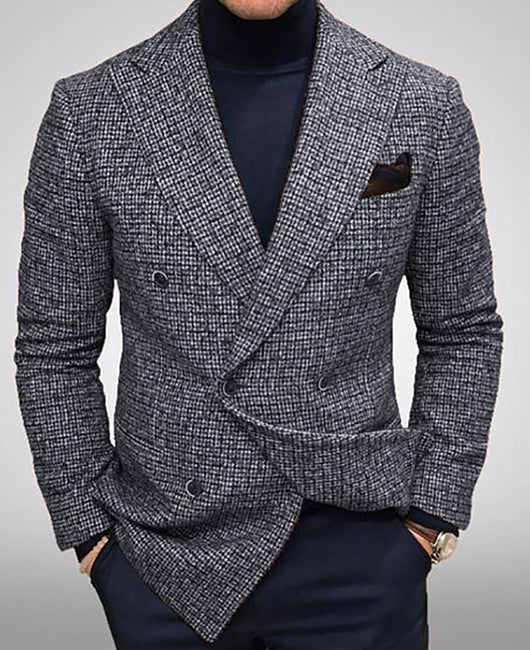 Double Breasted Lapel Casual Blazer