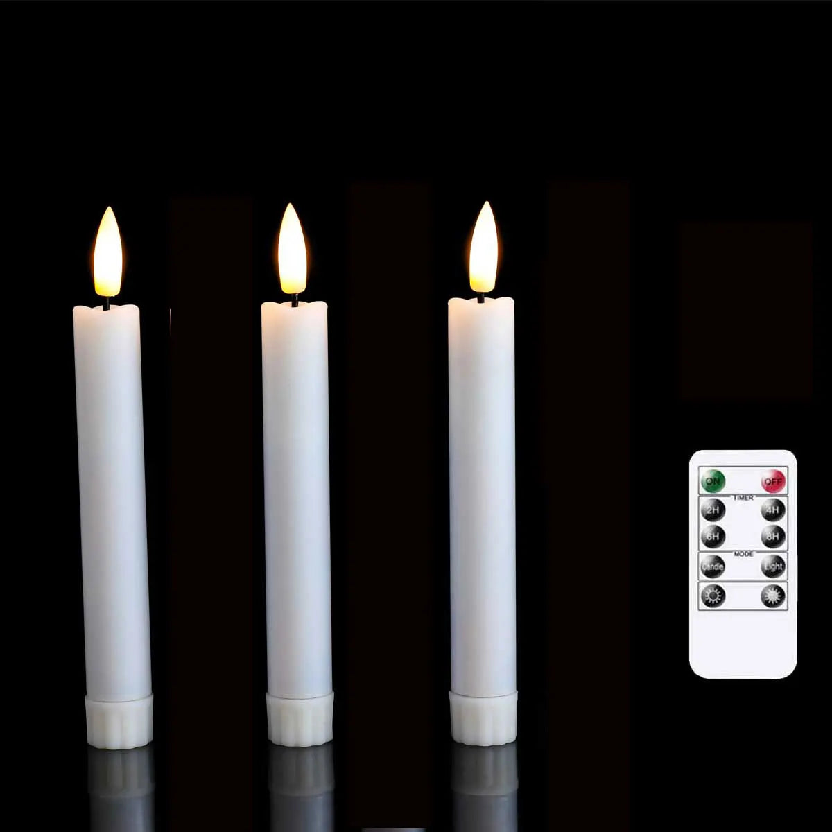 CandleGleam | LED Kegelkaarsen met Warme Gele Gloed