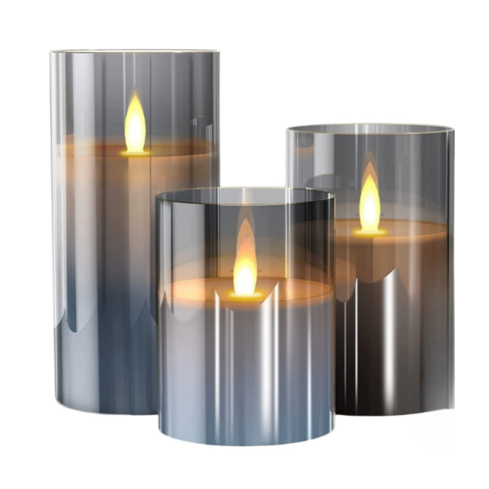 Vlamloze Kaarshouder Set met Afstandsbediening – Elegante LED Kandelaars voor Gezellige Sfeer en Veilig Gebruik