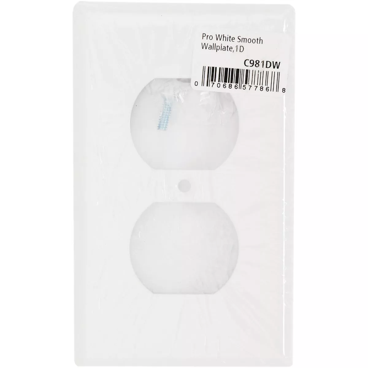 Amerelle PRO 1-Gang Stamped Steel Outlet Wall Plate, Smooth White