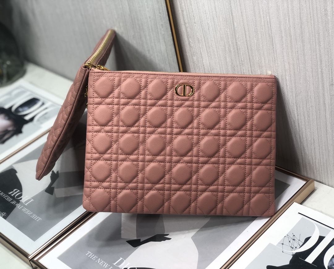 Lagre Dior Caro Daily Pouch Pink/Black/Blue/Brown For Women‎ 12in/30cm CD S5086UWHC_M81P1:1High-quality replica
