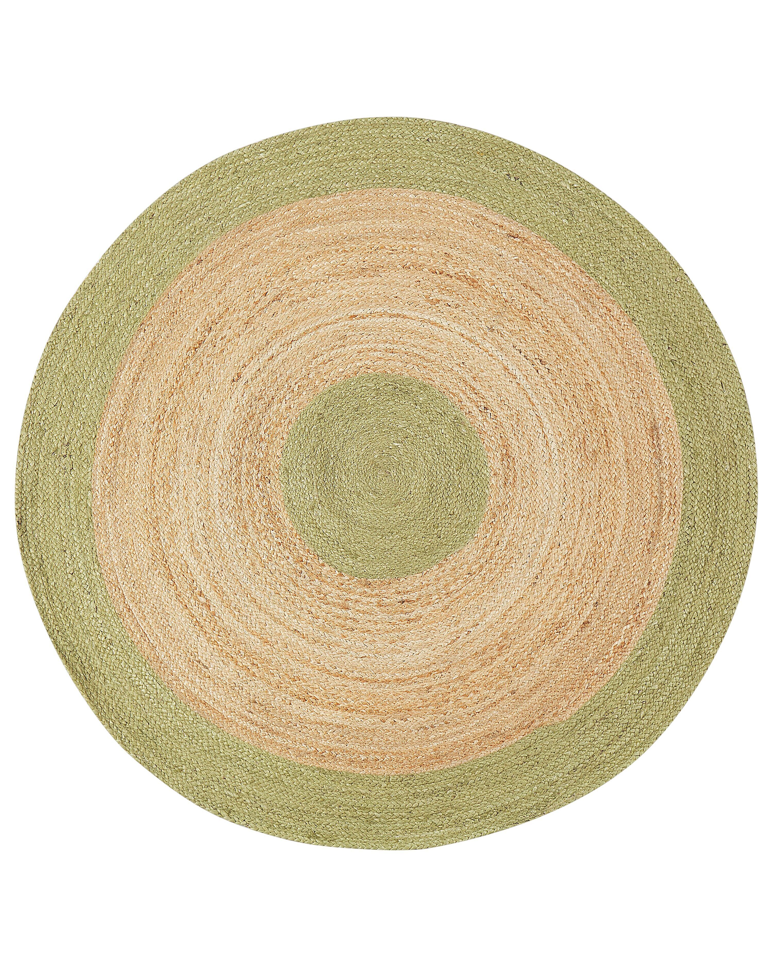 Rug YAYALAR Light Green ø 140 cm Jute