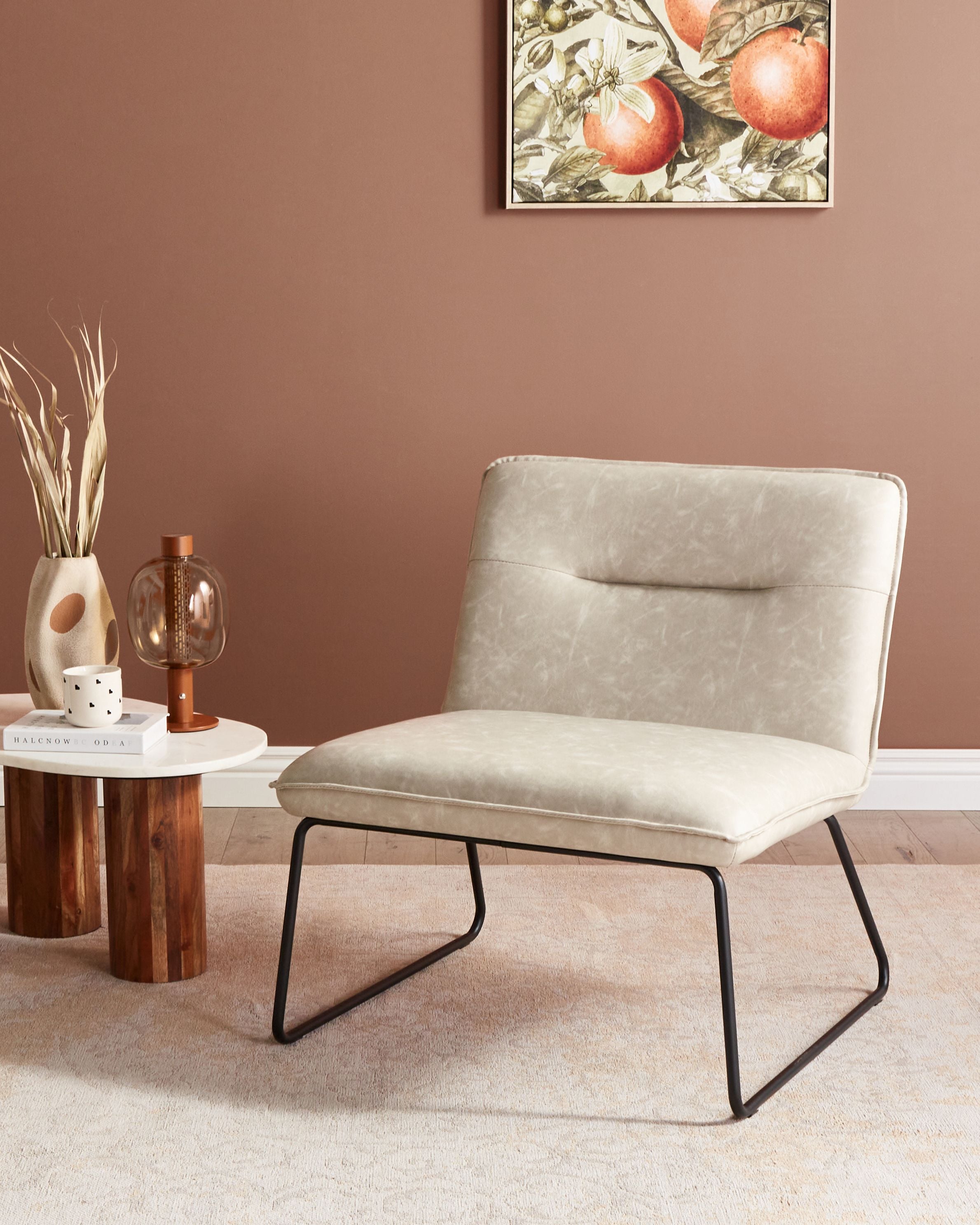Armchair COTULLA Faux Leather Light Beige
