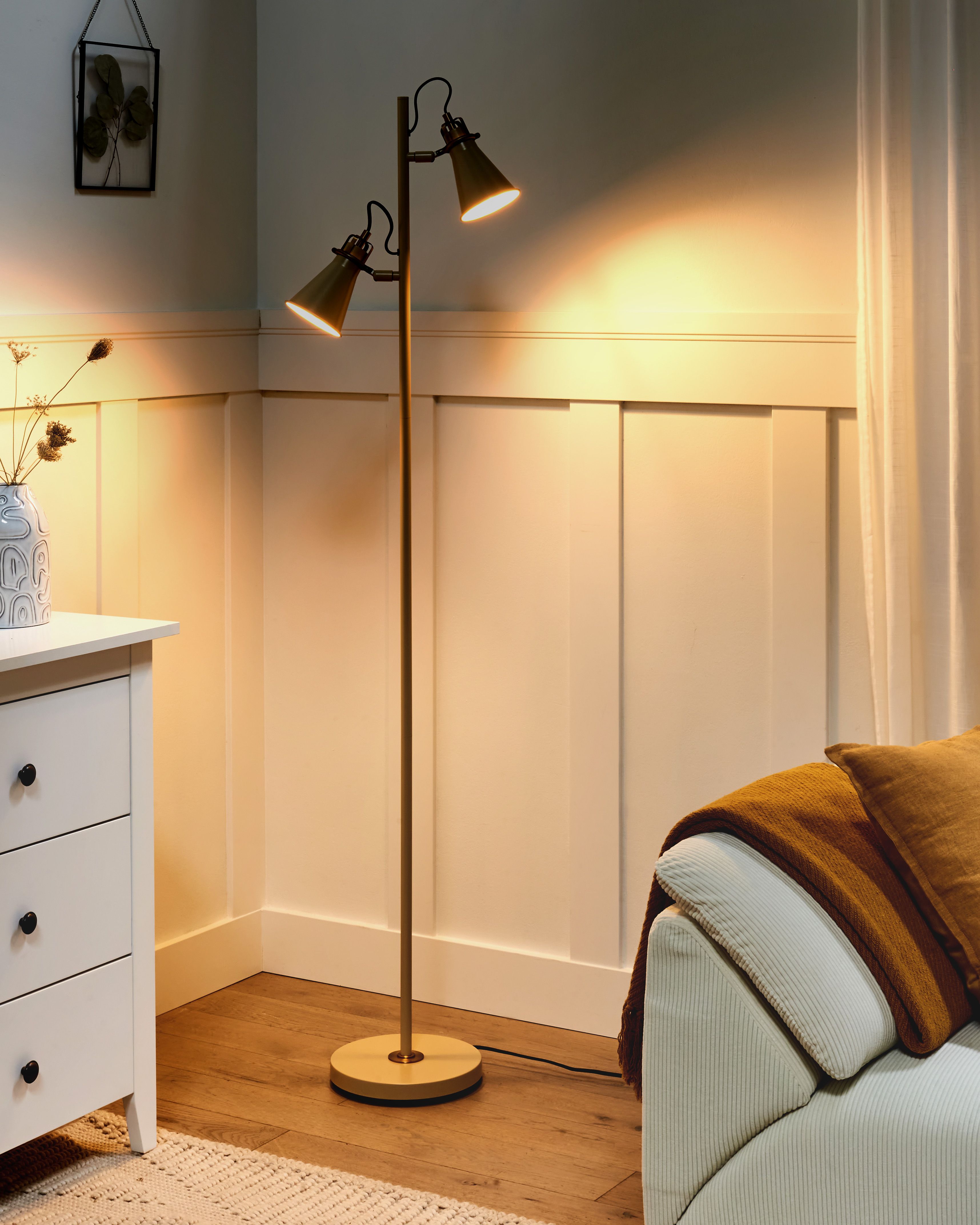 Floor Lamp MOYOLA Adjustable Metal Beige