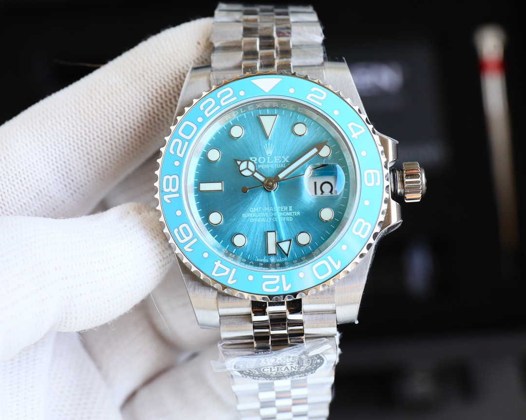 Blaken Rolex GMT-Master II Stainless Steel 40mm Tiffany Blue Watch 126710BLNR(1:1 replica) - Top club