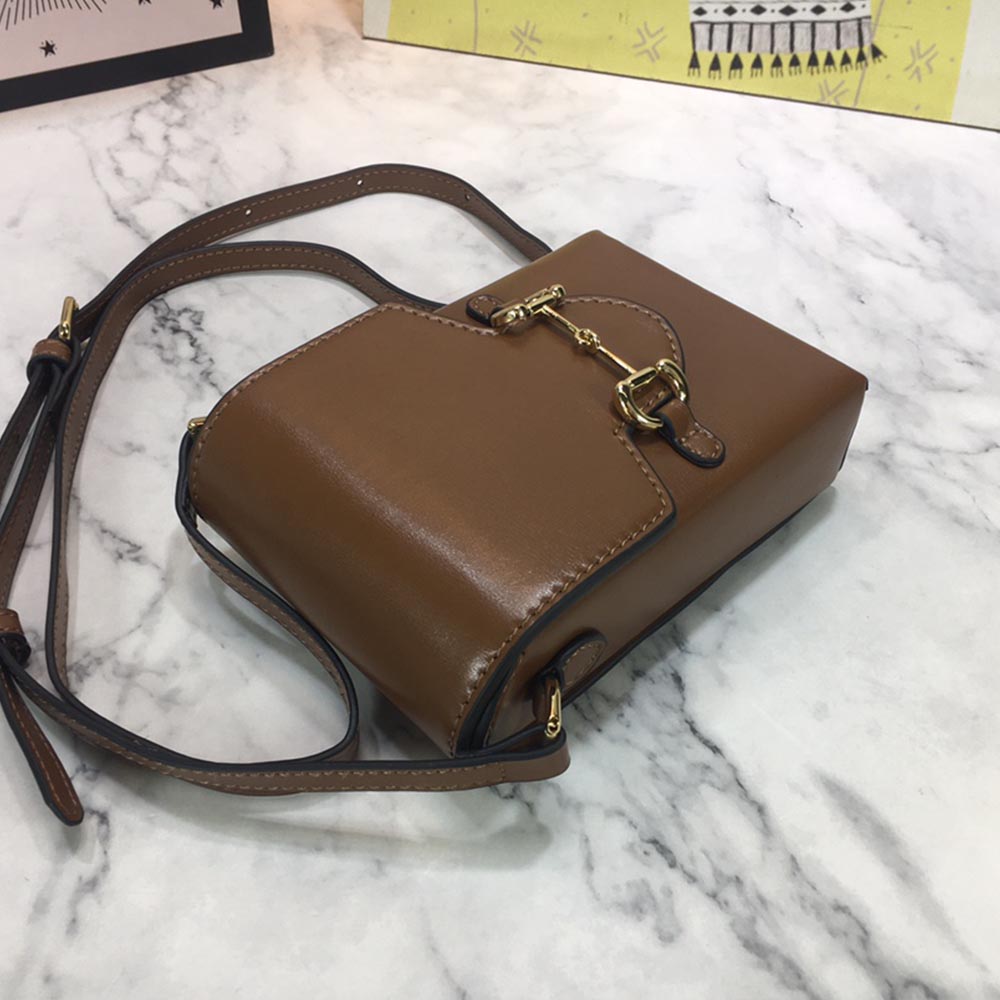 Replica Gucci Horsebit 1955 Mini Bag 625615 Blk/Red/Brown1:1High-quality replica
