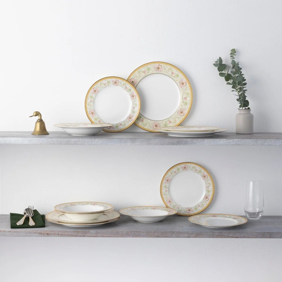 Noritake Blooming Splendor 12-Piece Dinnerware Set, Service for 4