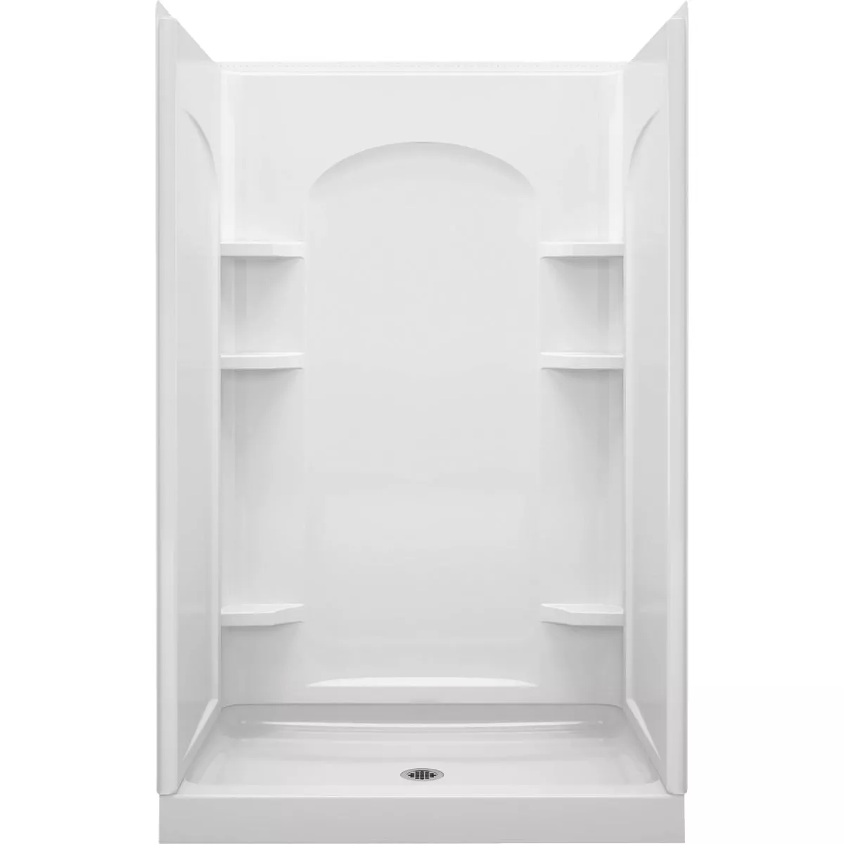 Sterling Ensemble 48 In. W. x 72-1/2 In. H. White Vikrell Shower Back Wall
