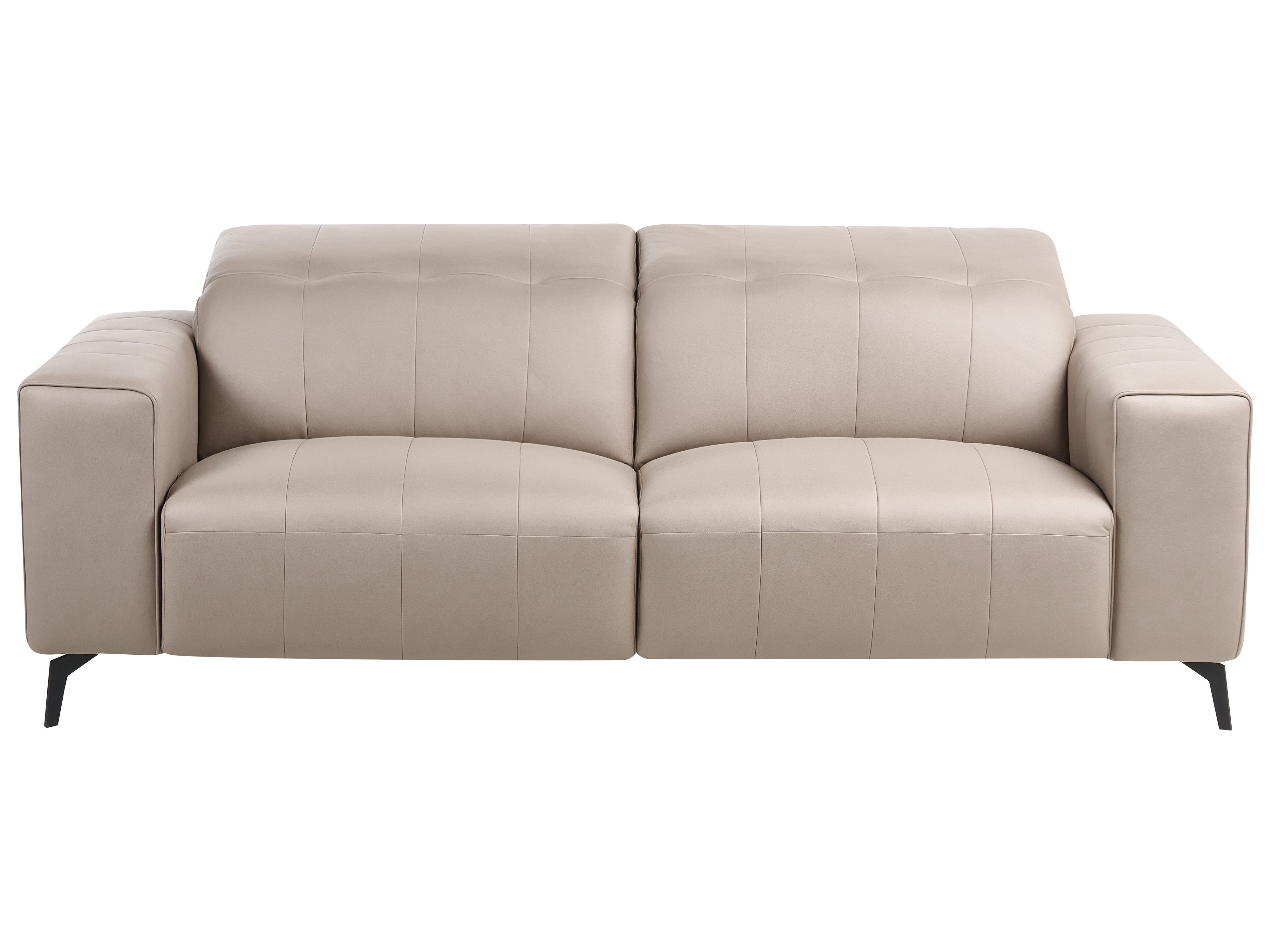 Sofa 3 Seater OMMEL Faux Leather Taupe