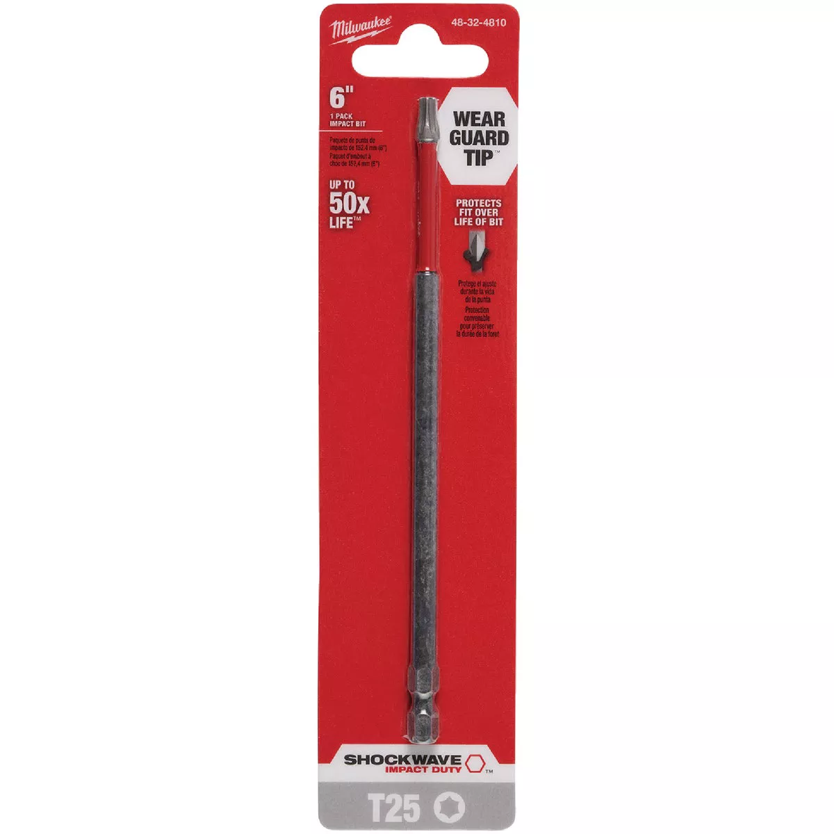 Milwaukee SHOCKWAVE 6 In. Impact Torx T25 Power Bit