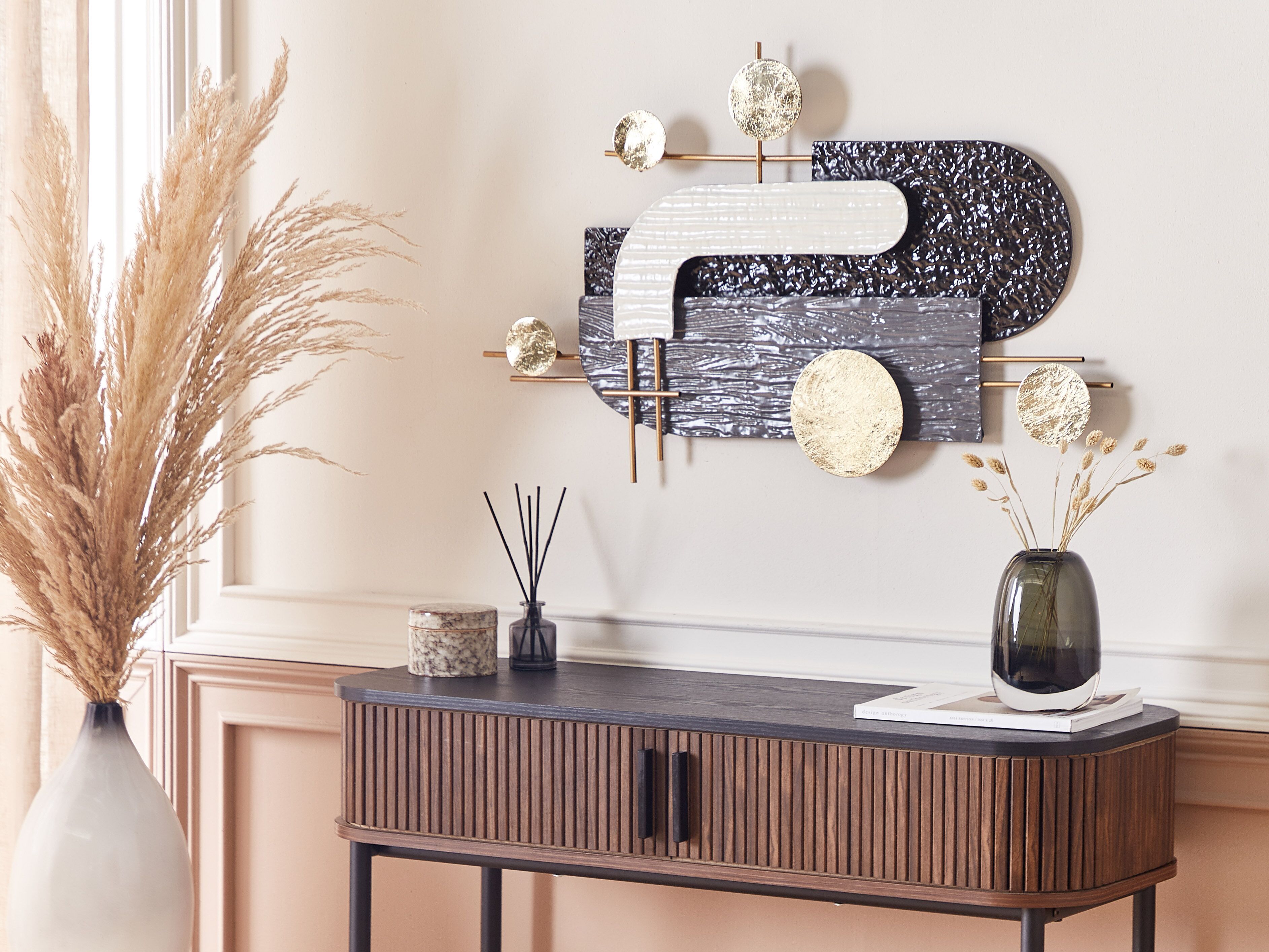 Wall Decor LUTETIUM Metal 55 cm Black