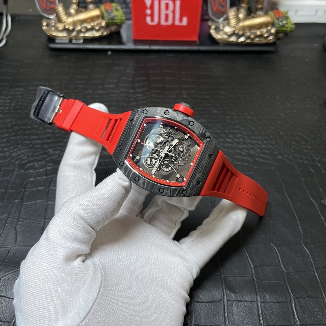 Richard Mille RM055 Carbon NTPT Replica 1:1 Watch Red BBR 45mm - Top club