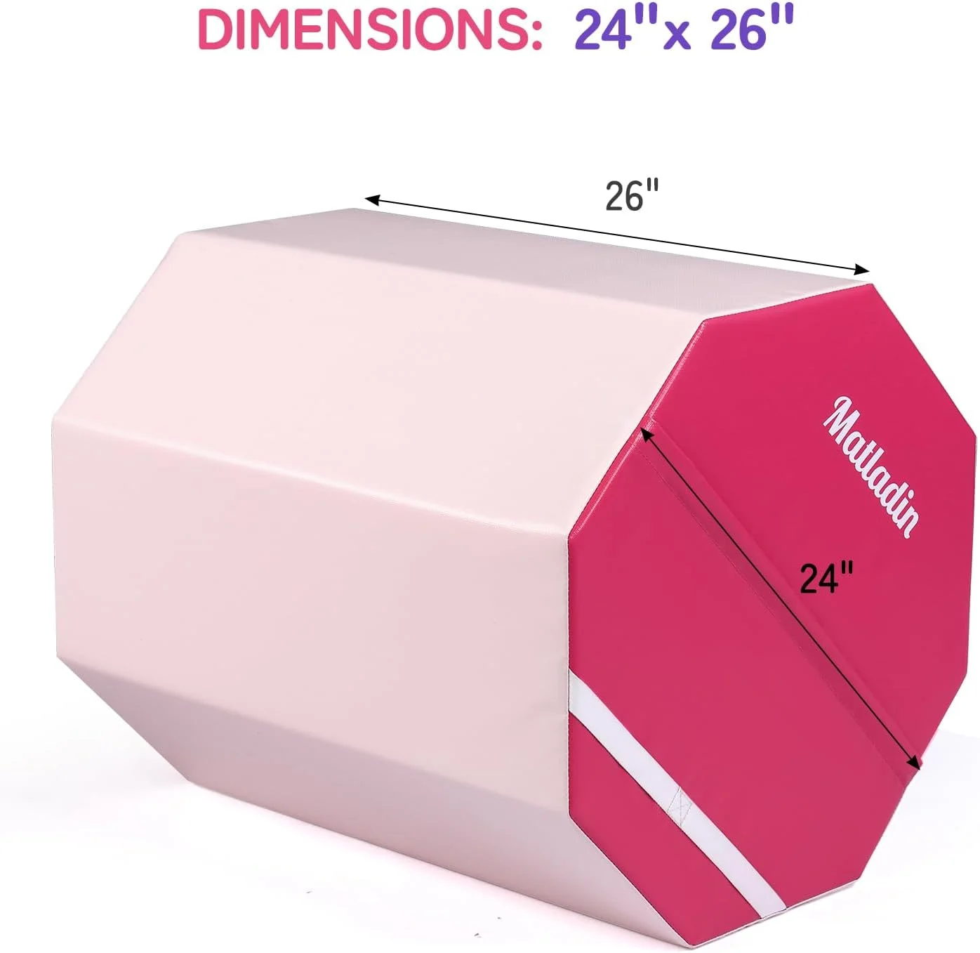 Matladin Octagon Gymnastics Skill Shapes, PVC Pink, 9.7 lb - Image 26