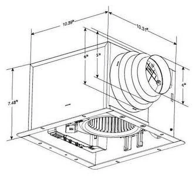 Aero Pure Abf110l5 Designer Series 110 Cfm 0.9 Sone Ceiling Mounted Energy Star Certified