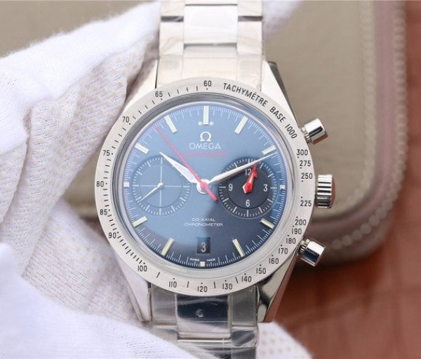 Replica Omega OMF Speedmaster 57 Co-Axial Blue Dial SS Bracelet A9300 - Top club