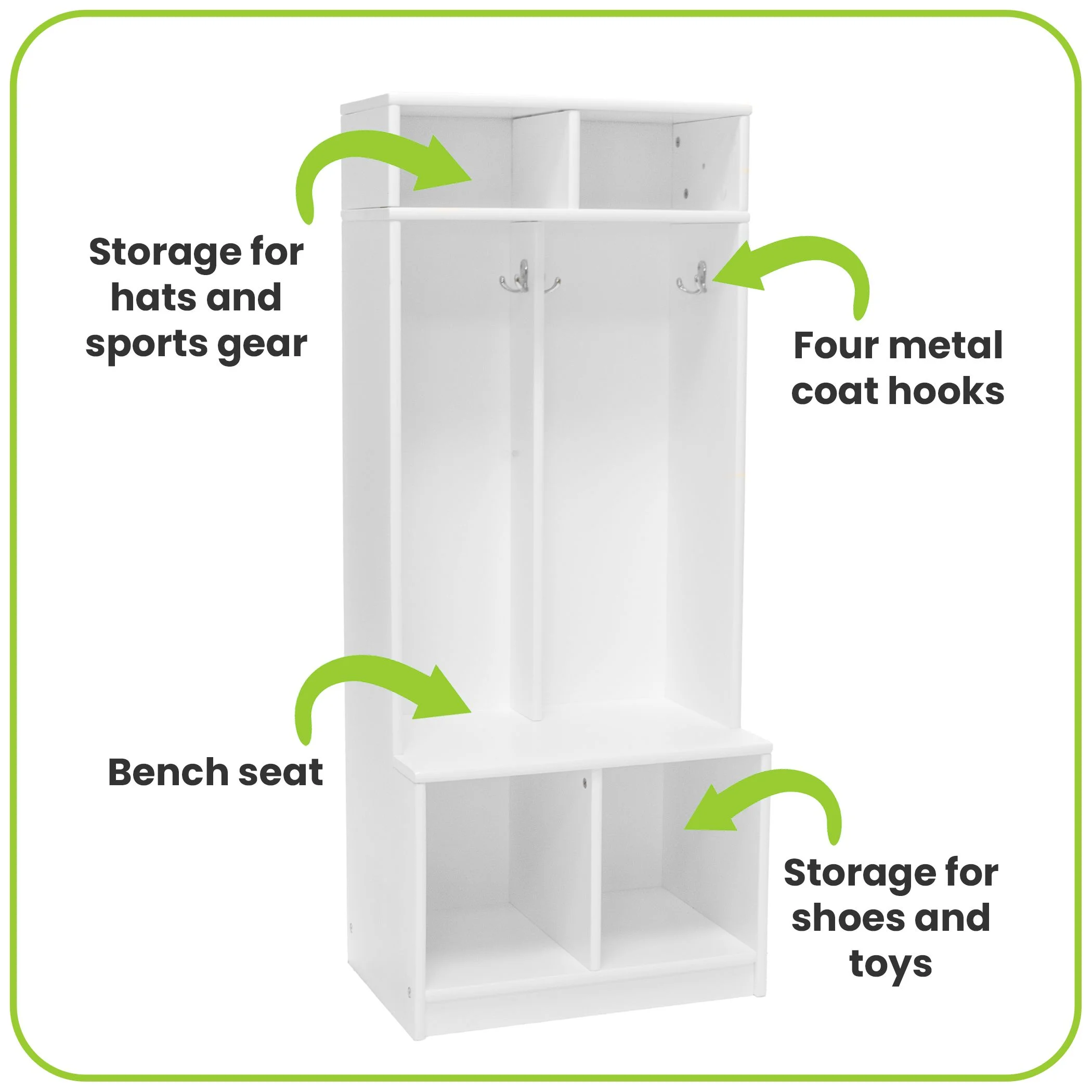 Little Partners Locker Cabinet Cubby Organizer, Learn 'N Store Wooden Classroom Cubbies Compartment Lockers for Storage of Toddlers and Kids Coats, Equipment, Backpacks - Espresso - Image 18