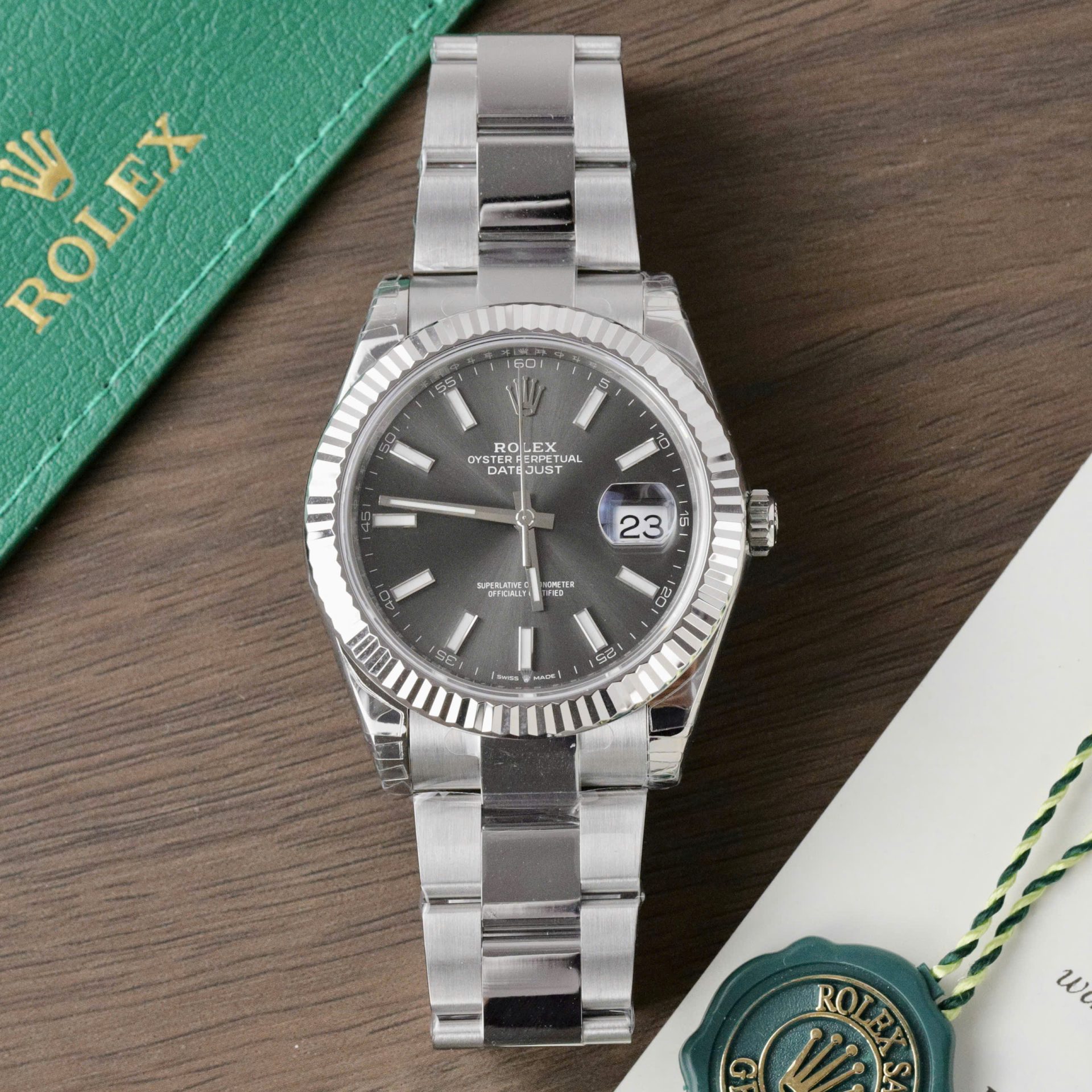 Rolex DateJust 126334 Replica Watch Gray Dial Oyster Strap VS Factory 41mm - Elite Watch Atelier