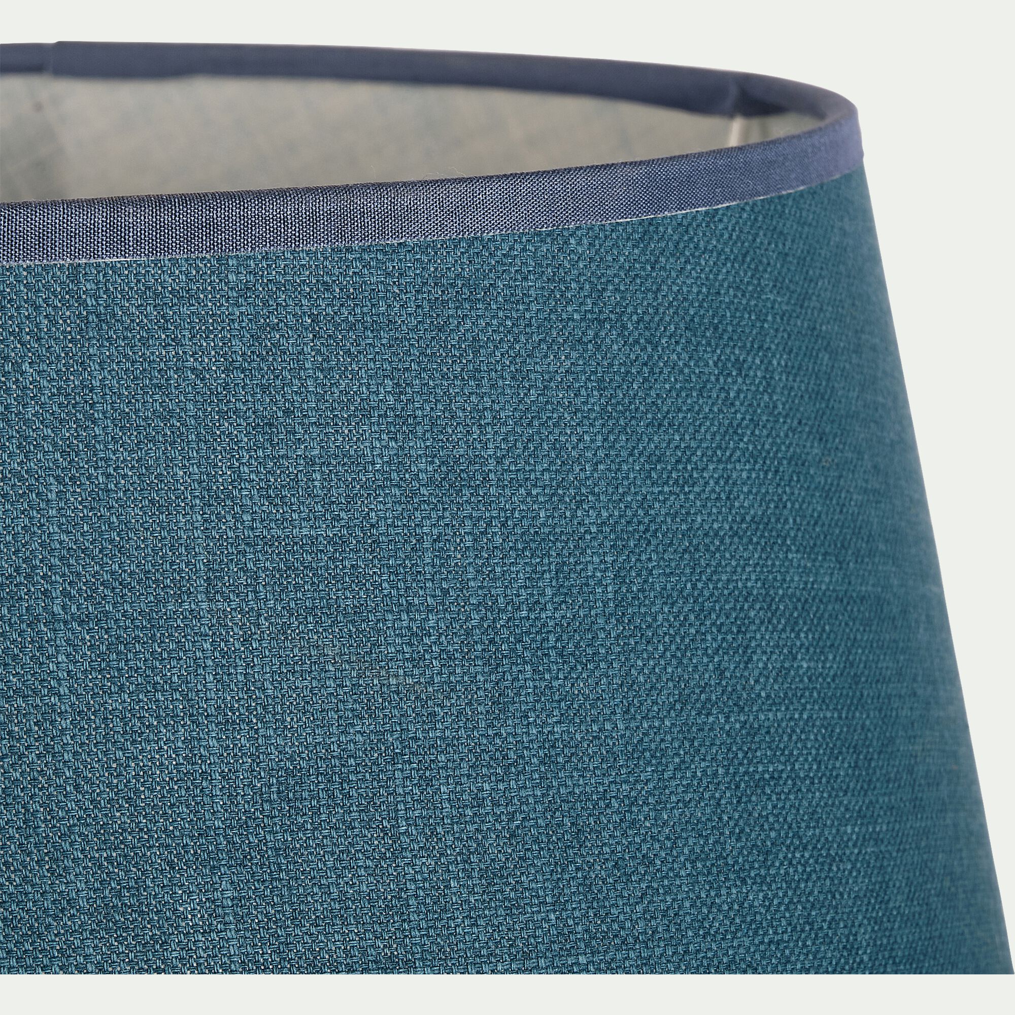 MISTRAL - Abat-jour tambour en coton D33cm - bleu figuerolles