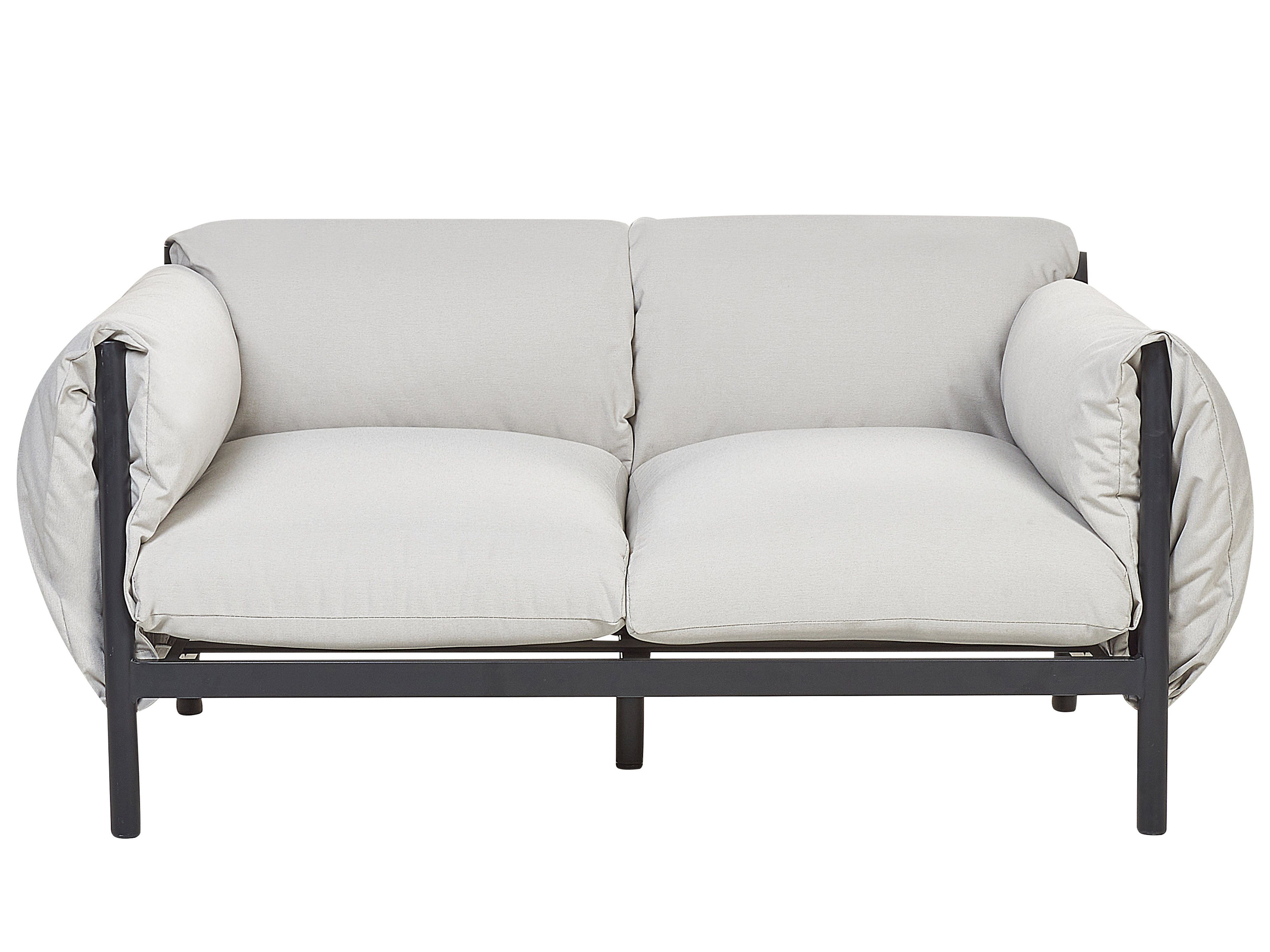 Garden Sofa 2 Seater ESPERIA Metal Grey