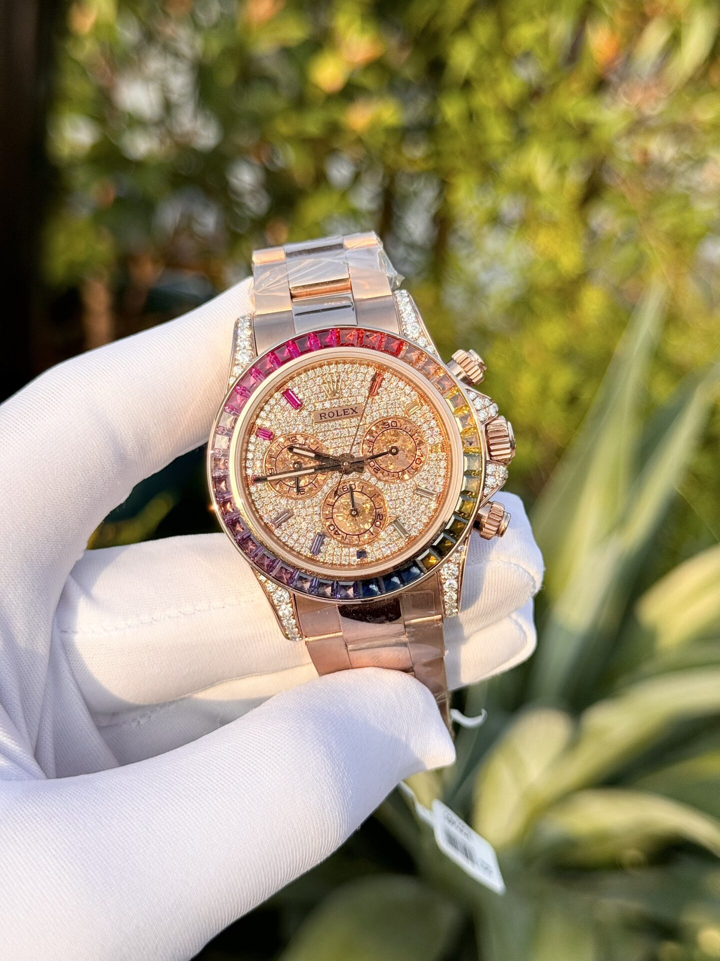Rolex Replica 1:1 Watch Daytona Gold Wrapped Moissanite Diamond 40mm - Elite Watch Atelier
