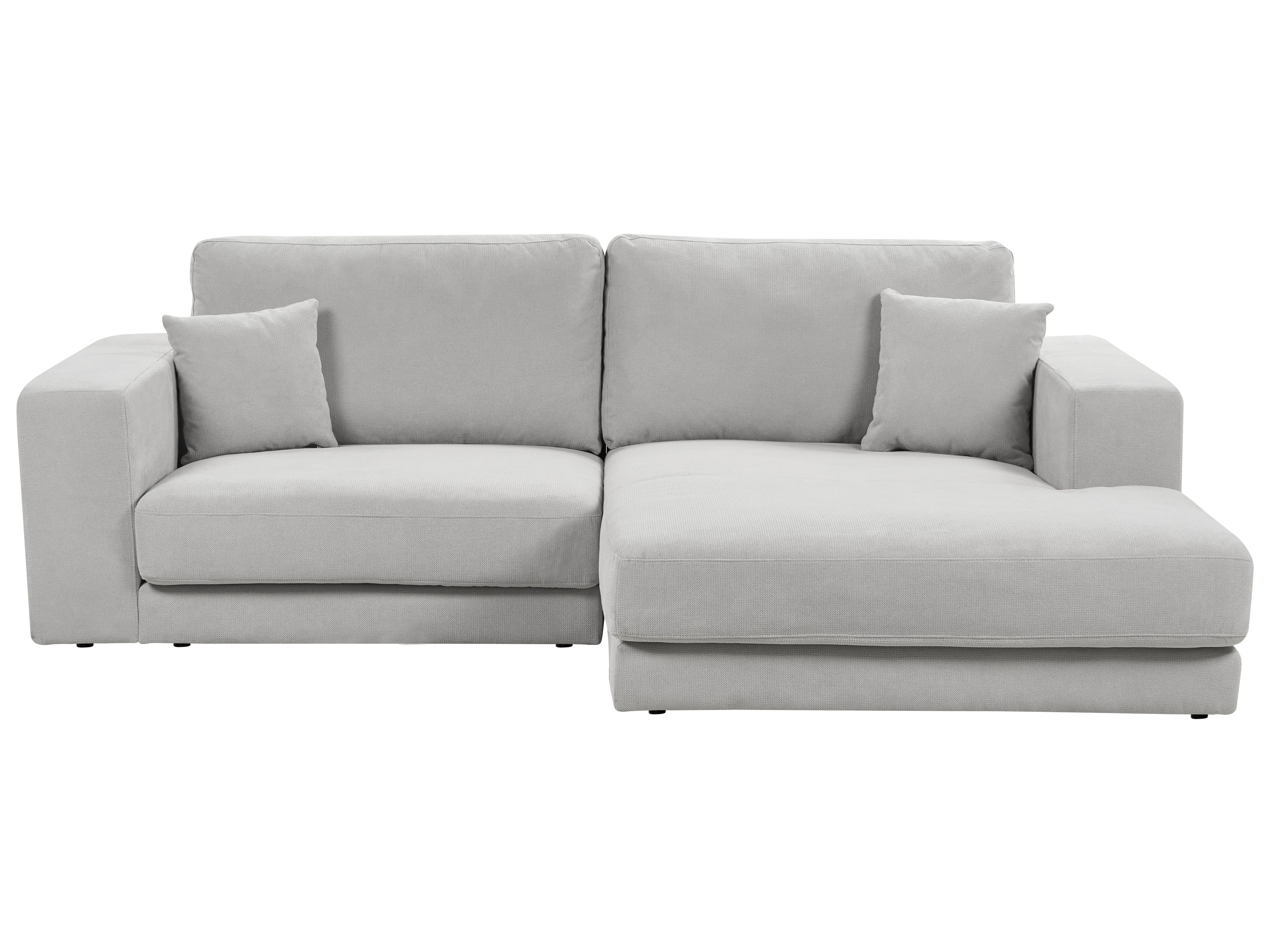 Corner Sofa 3 Seater LOFOTEN Fabric Light Grey Left Hand