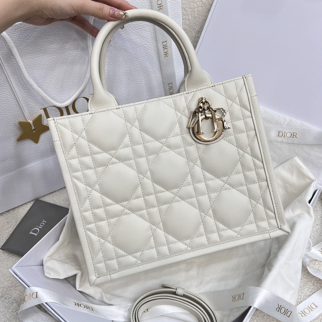 Dior Small Book Tote Bag White For Women 10,4in/26,5cm M1325OWHP_M0301:1High-quality replica