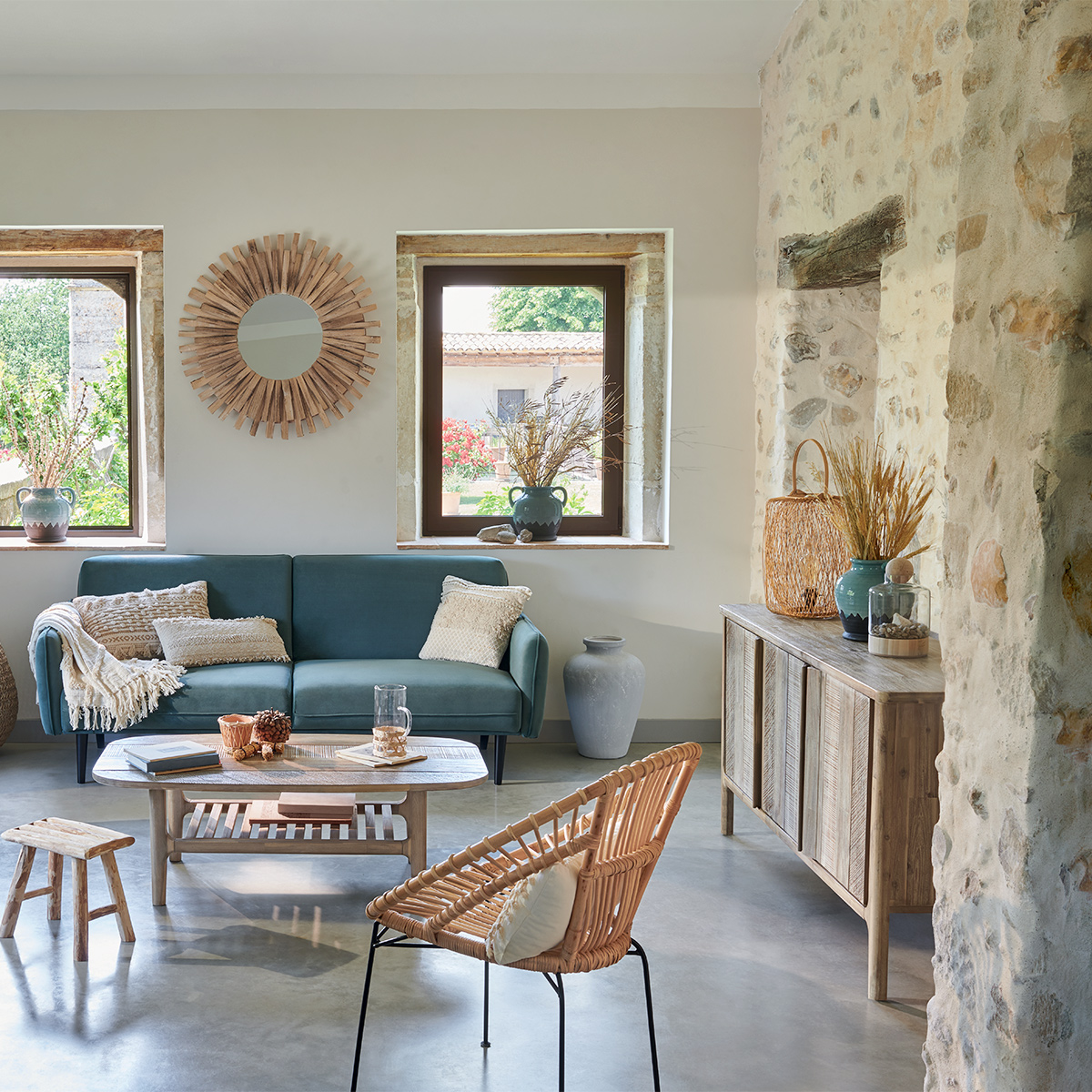 3-door Buffet "Banila" Acacia, 160x80 cm