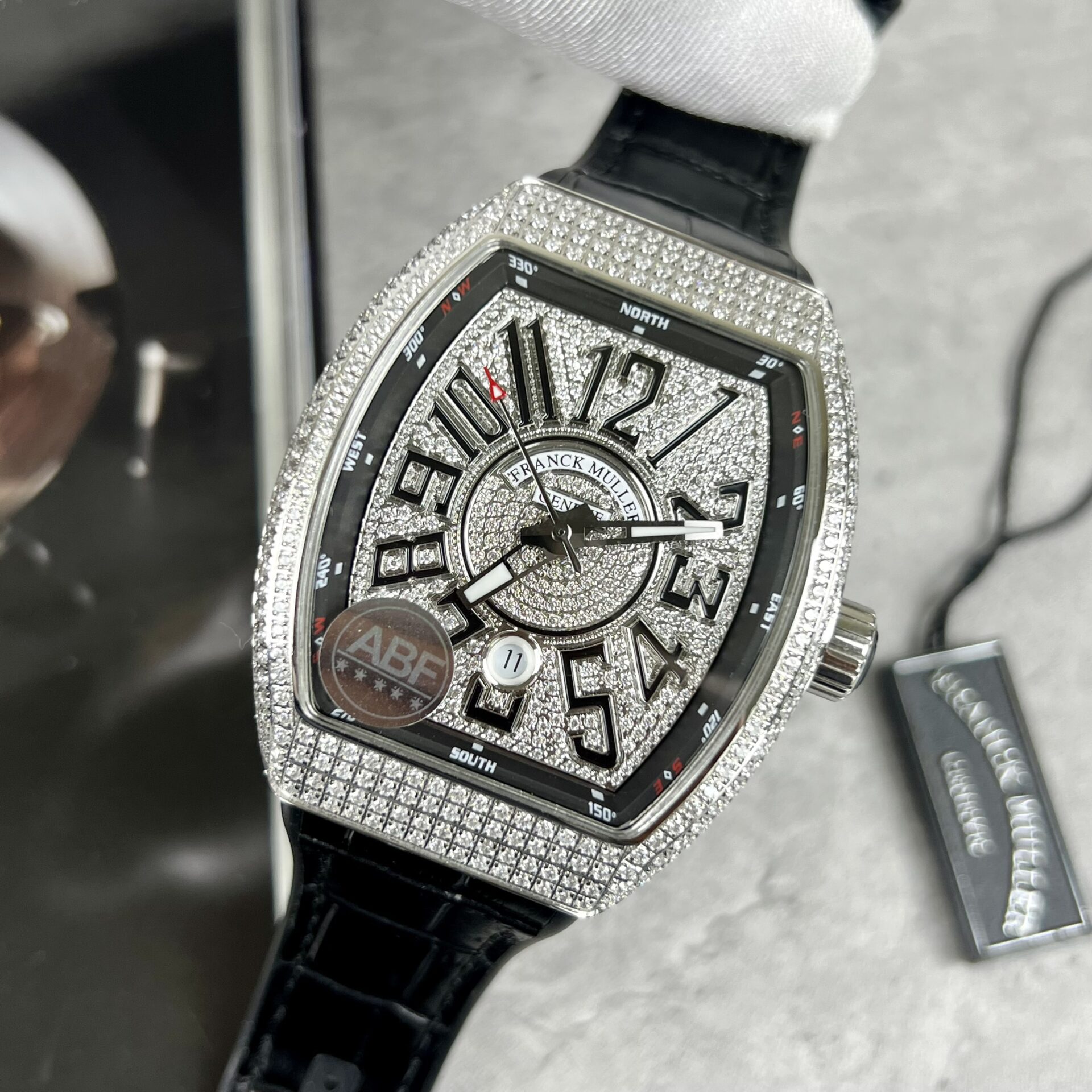 Franck Muller V45 Replica 1:1 Watch Full Diamond  ABF Factory 45mm - Top club