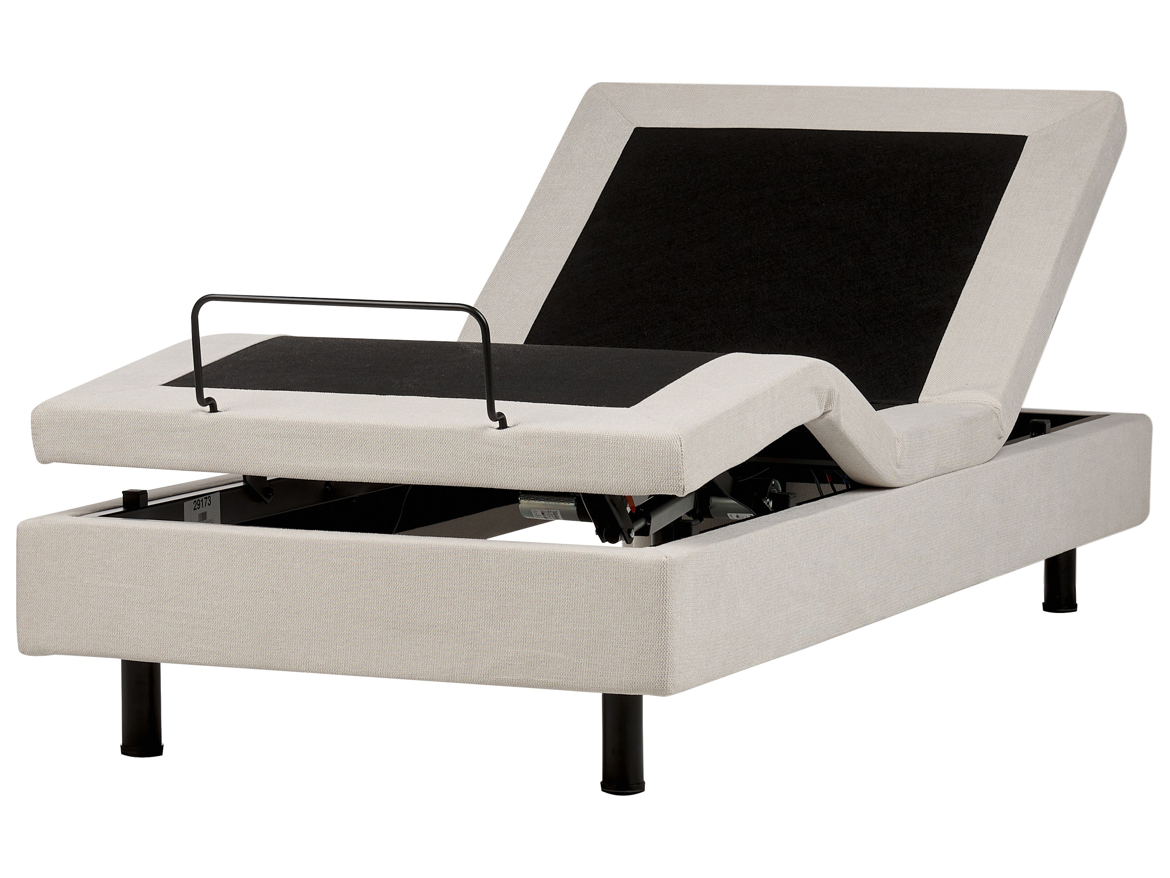 Adjustable Bed without Headboard Fabric CASTELLAN 90 x 200 cm (EU Single) Light Beige