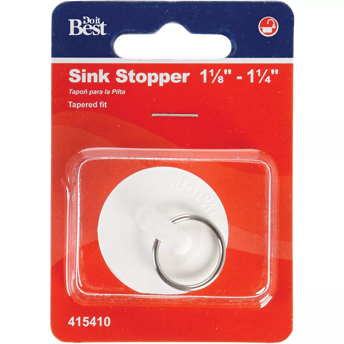 Do it Duo-Fit 1-1/8 In. to 1-1/4 In. White Sink Rubber Drain Stopper