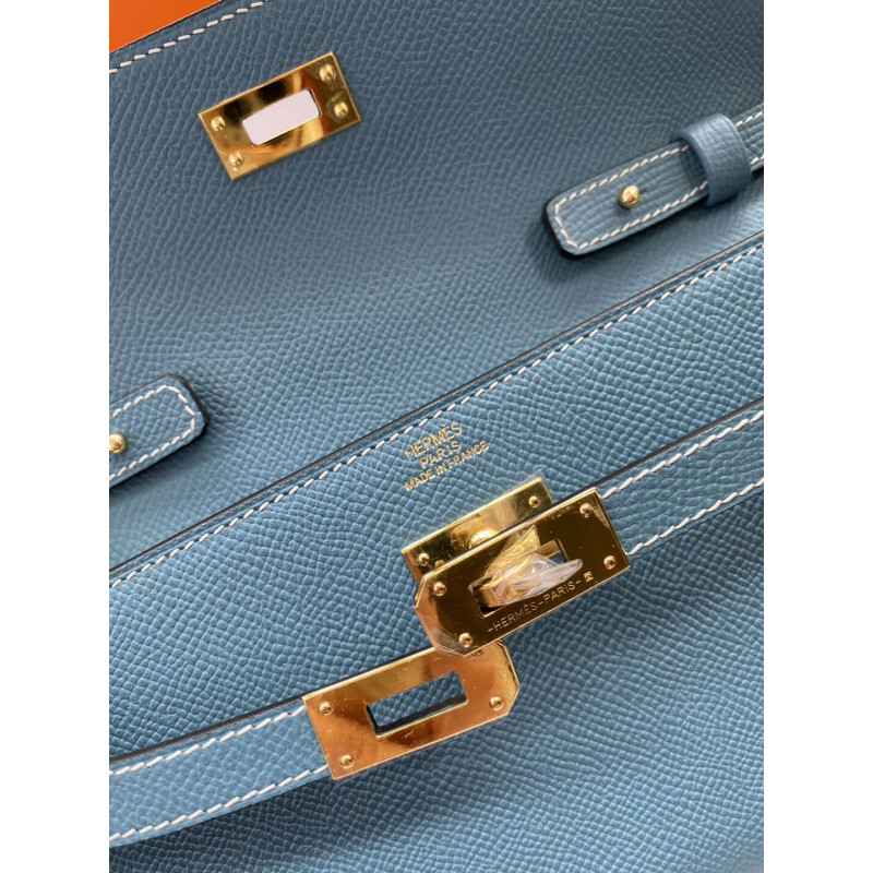 Replica Hermes Kelly Wallet To Go Woc 499041 Blue1:1High-quality replica