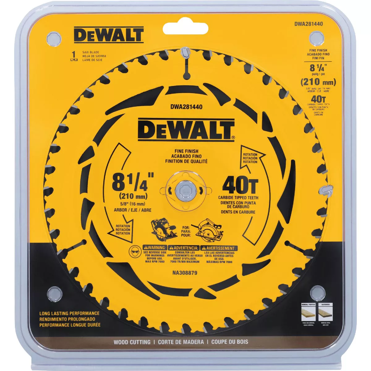 DEWALT 8-1/4 In. 40-Tooth Circular Saw Blade
