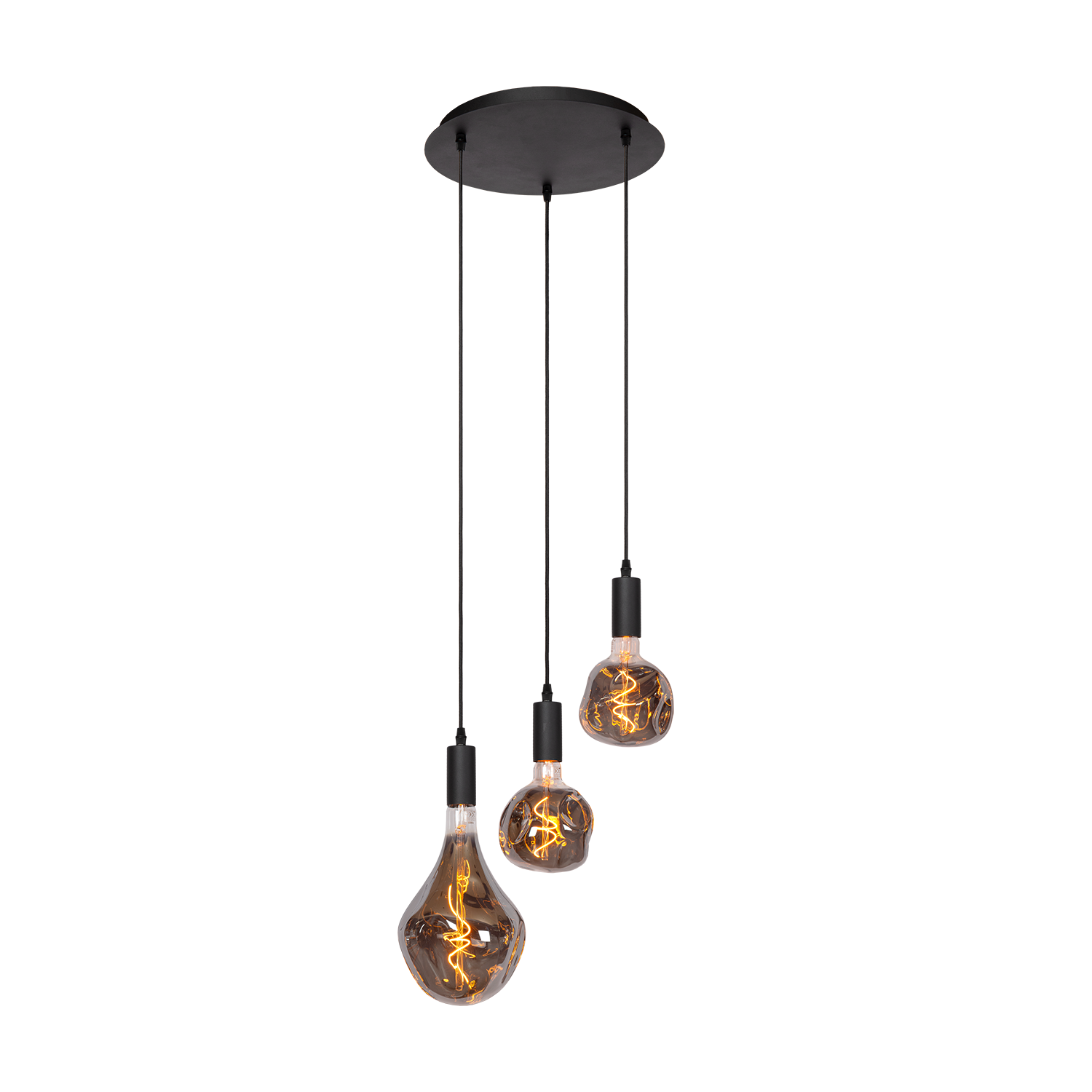 Atmooz Sapa 3 Hanglamp – Ø34 cm – Zwart – Incl. Neo & Evo – E27