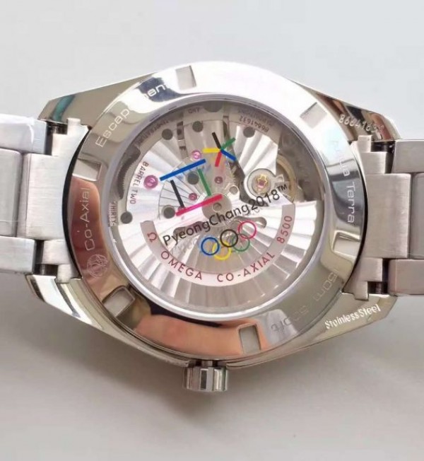 Replica Omega XF Seamaster CO-AXIAL Master PyeongChang 2018 Black Dial SS Bracelet A8500 - Top club