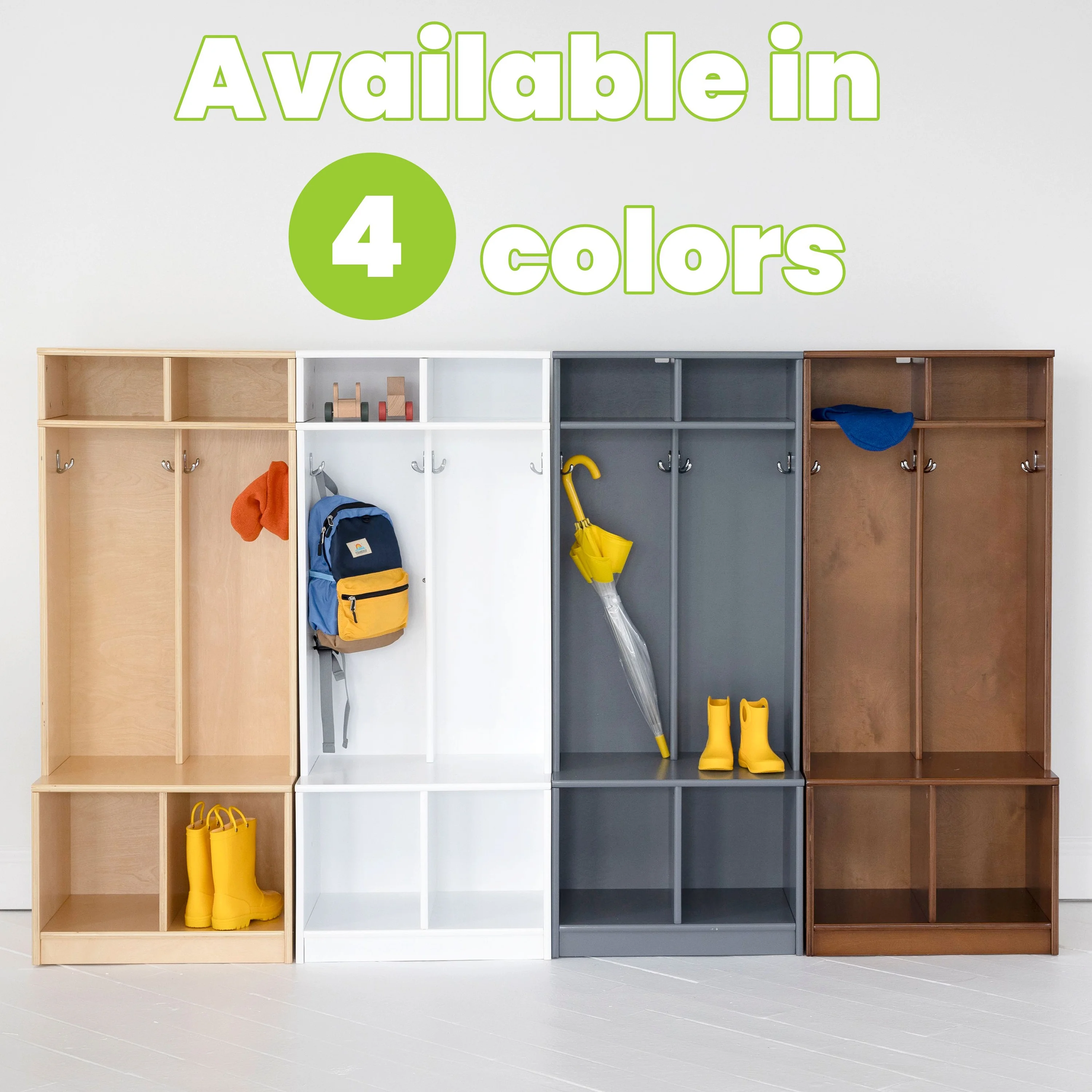 Little Partners Locker Cabinet Cubby Organizer, Learn 'N Store Wooden Classroom Cubbies Compartment Lockers for Storage of Toddlers and Kids Coats, Equipment, Backpacks - Espresso - Image 12