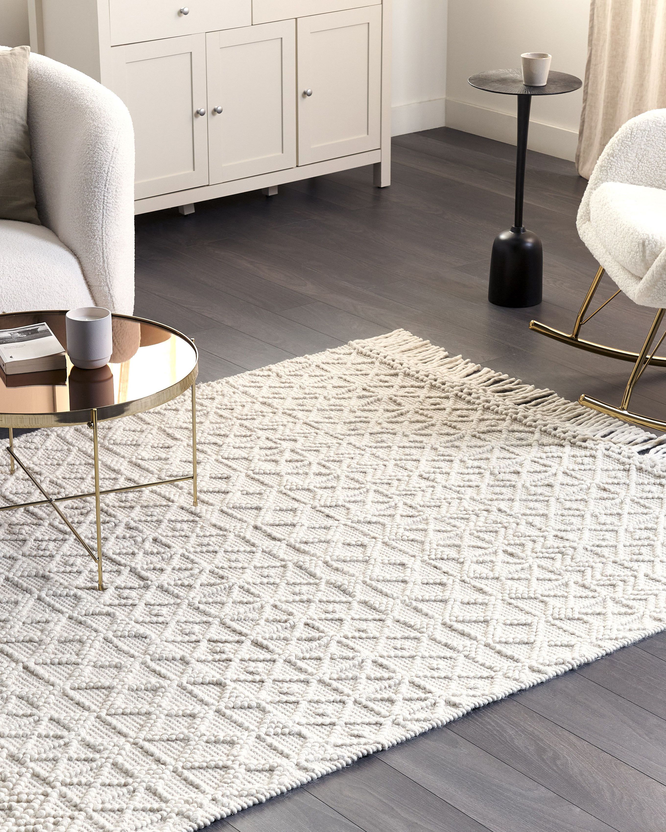 Rug ALUCRA Light Beige 160 x 230 cm Wool