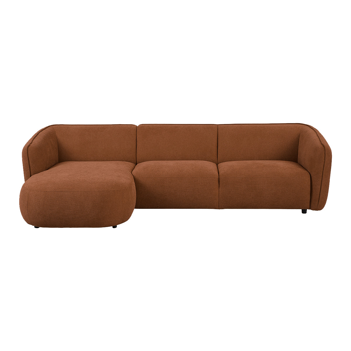 Blokker Soft Hoekbank met Chaise Longue Links - Micro Chenille - Terra
