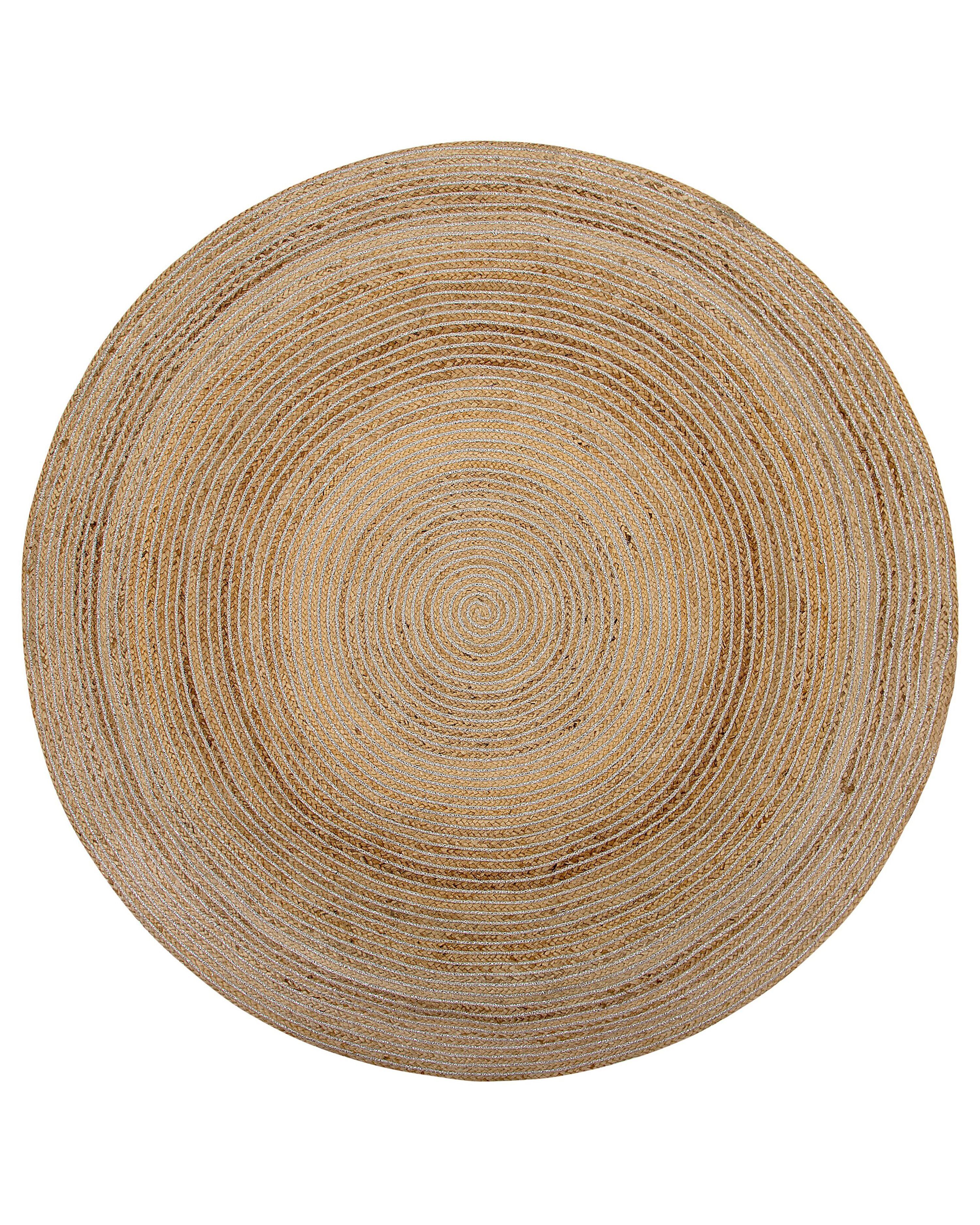 Rug AKBELEN Beige ø 140 cm Jute