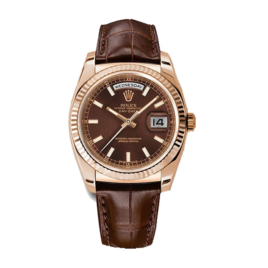 Rolex Day-Date 118135 V5 Brown Dial Replica - Elite Watch Atelier
