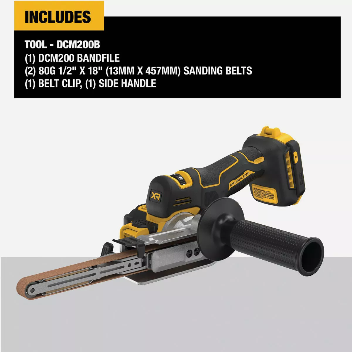 DEWALT 20V MAX XR Brushless 1/2 In. x 18 In. Cordless Band File (Tool Only)