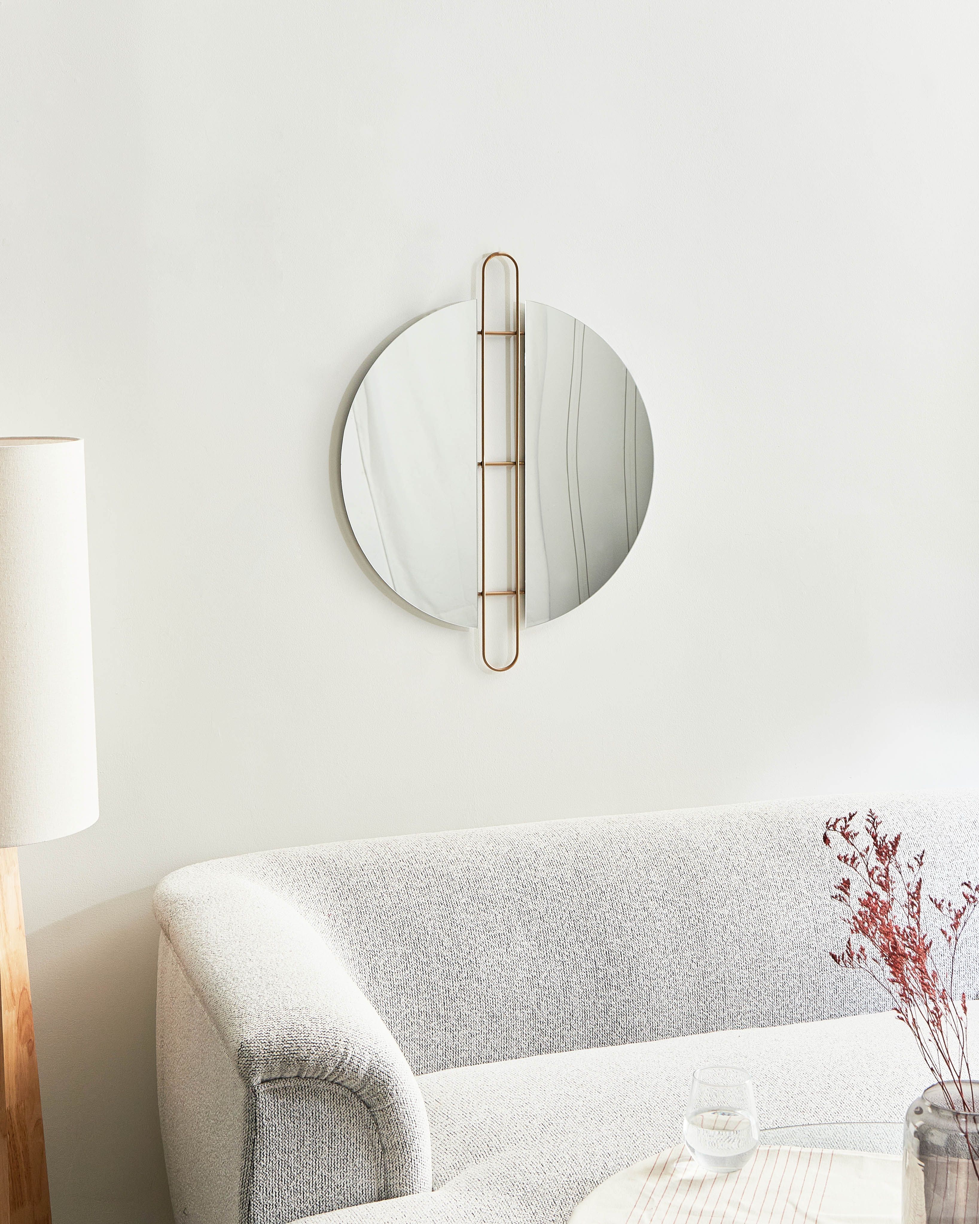 Wall Mirror ATTIN 52 cm 65 cm Gold