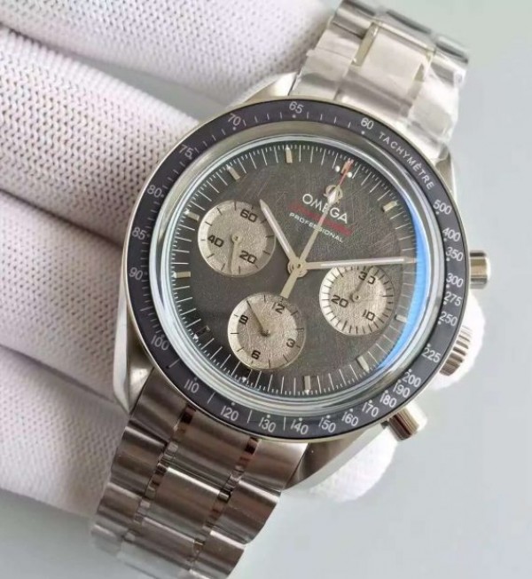 Replica Omega Speedmaster Apollo 17 40th anniversary Gray Dial SS Bracelet Manual Winding - Elite Watch Atelier