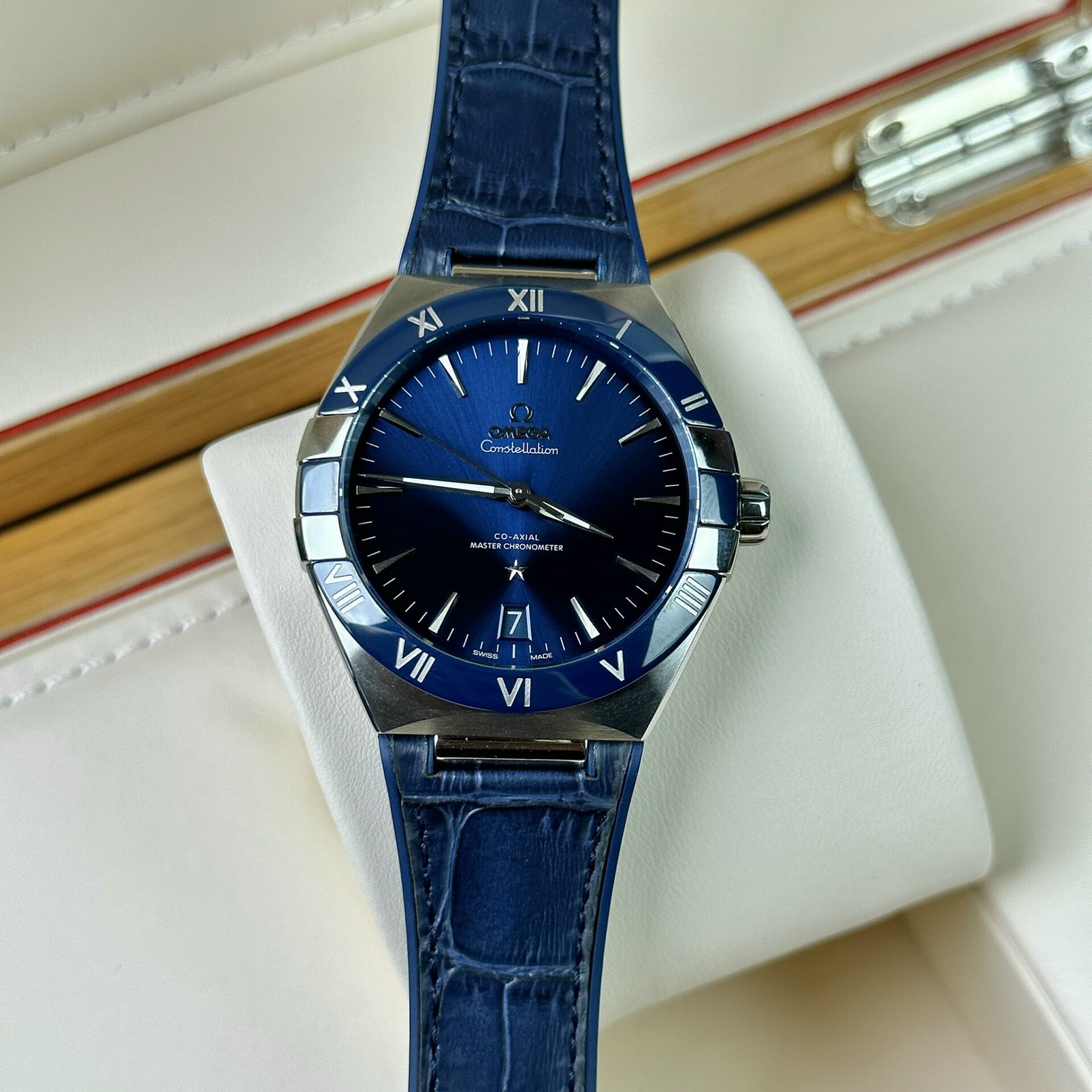 Omega Replica 1:1 Watch Constellation Blue Leather Strap VS Factory 41mm - Top club