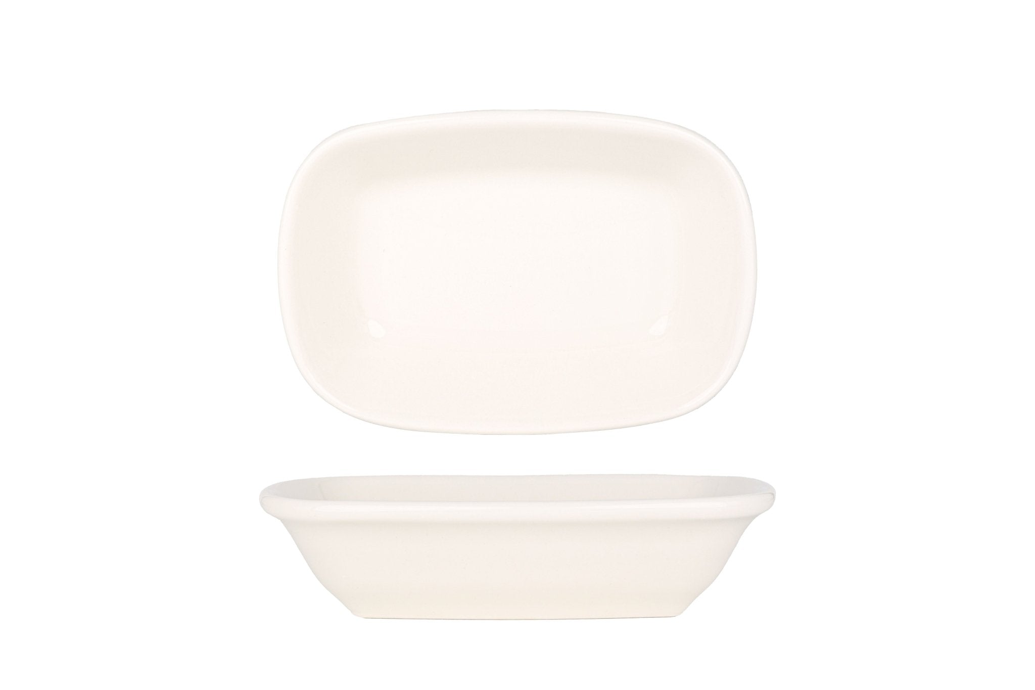 Bonna Serveerschaal - Gourmet - Porselein - 14x10 cm - set van 2