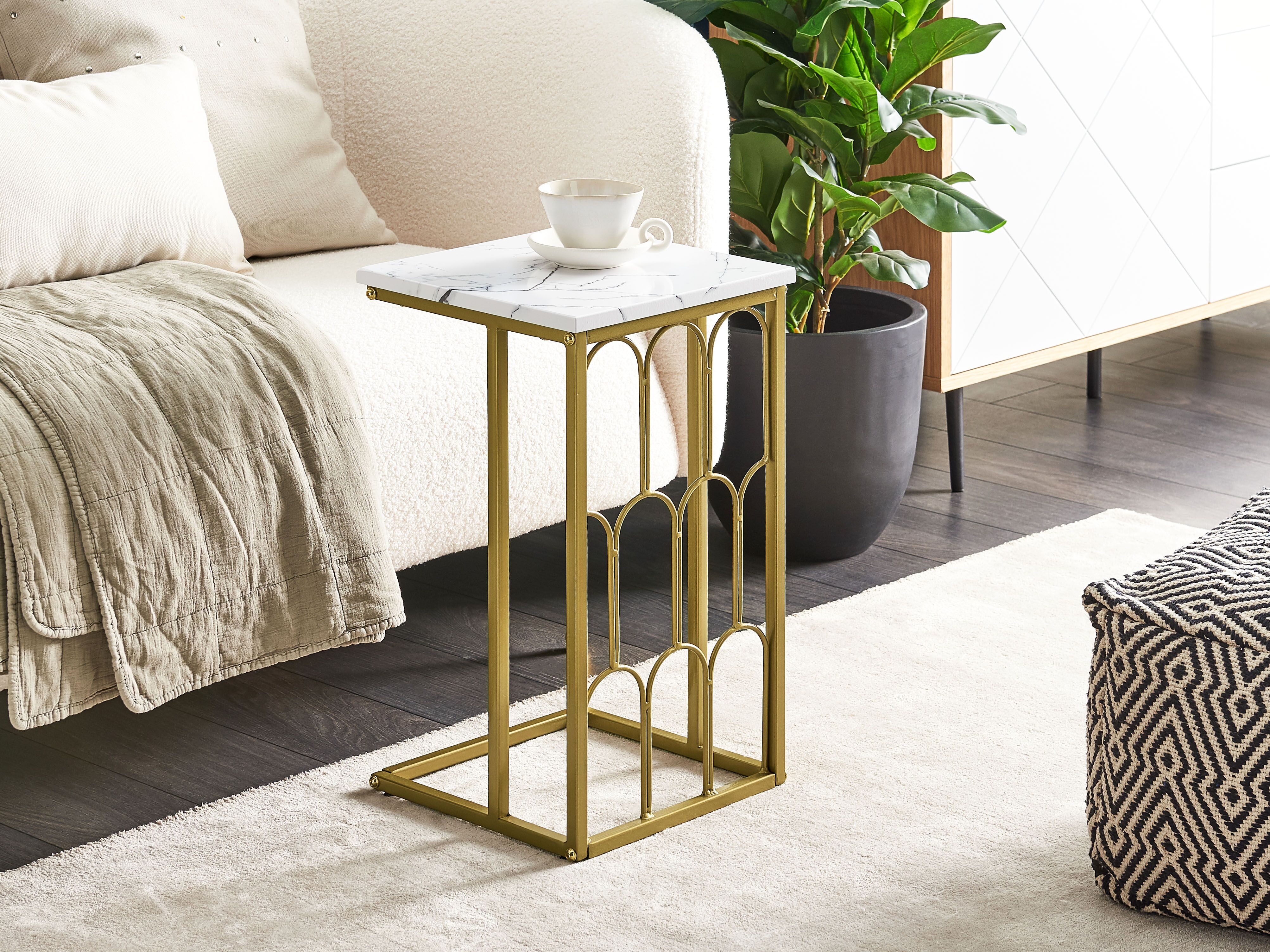 Side Table PANDALE White Marble