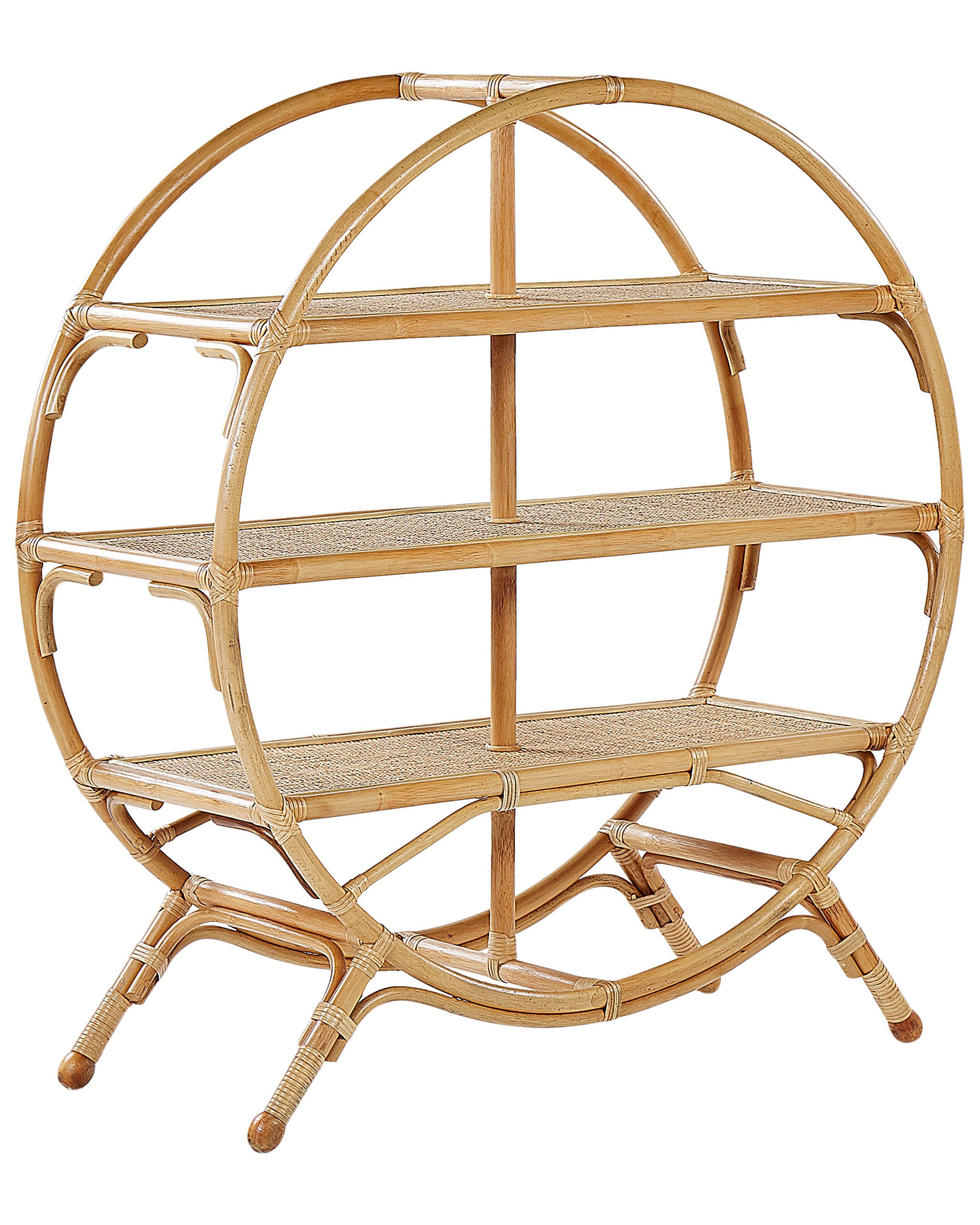 3 Tier Shelving Unit TUVALU II Rattan 109 cm Natural
