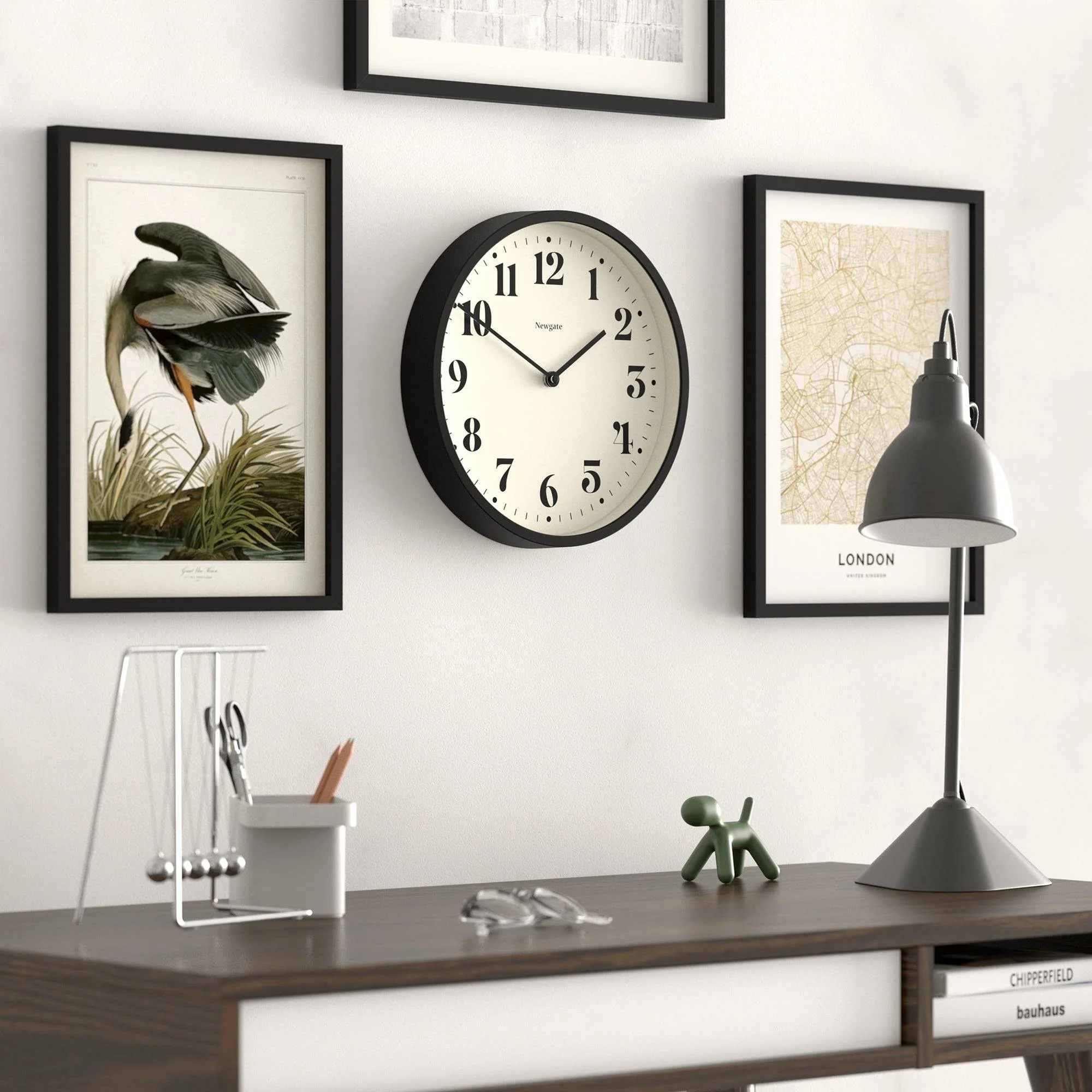 Newgate Number Four wall clock in black