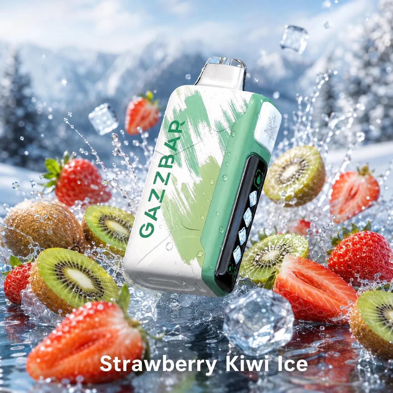 GAZZBAR ICE GOD 50 000 puffów – Lodowa truskawka i kiwi (Strawberry Kiwi)