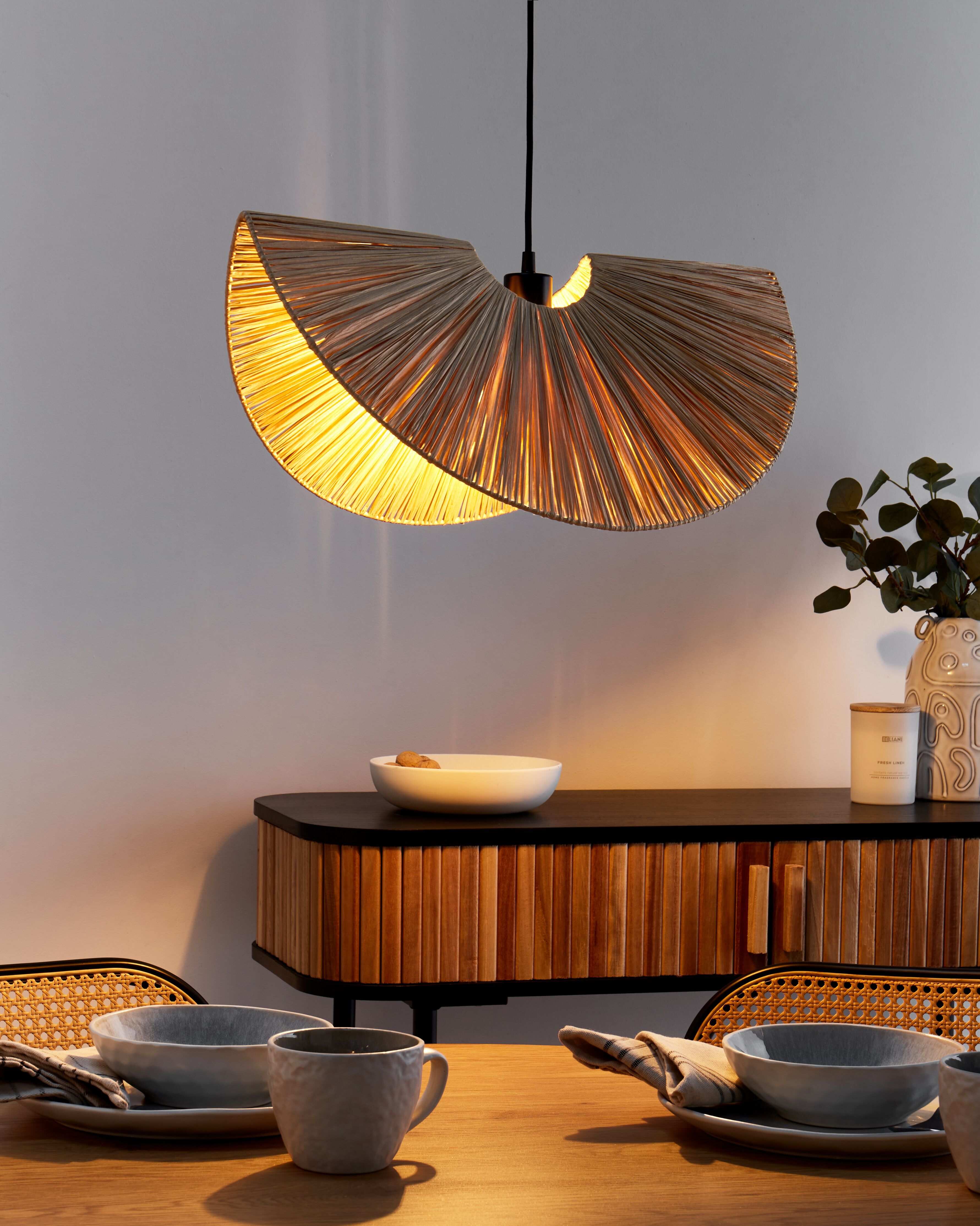 Pendant Lamp HERRON Paper Natural