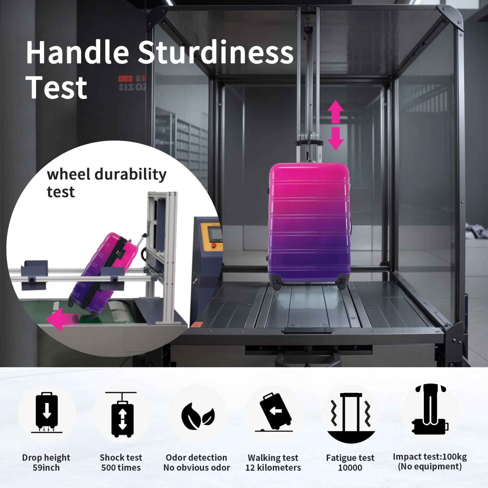3 Piece Luggage Sets, Hard Shell Suitcase 20/24/28 Inches with TSA Lock and Spinner Wheels, Expandable Lightweight Travel Luggage for Men Women, Multicolor purple - Image 10